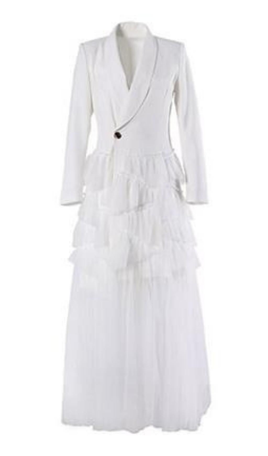 LONG SLEEVE MESH MIDI DRESS FOR PARTY
