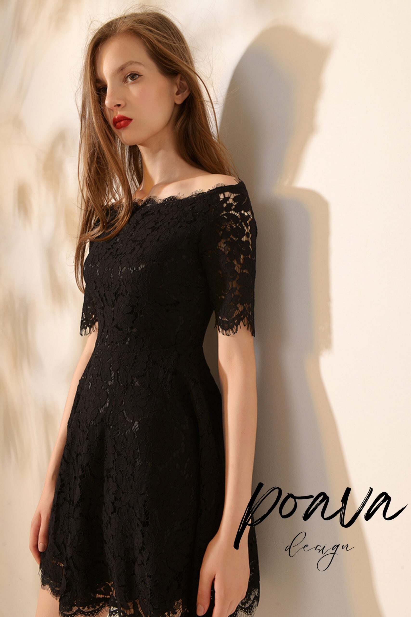 HEPBURN LACE MINI DRESS BLACK COCKTAIL PARTY