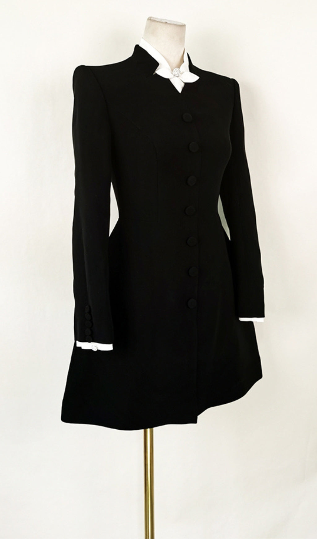 BOW TIE MINI DRESS BLACK COCKTAIL PARTY