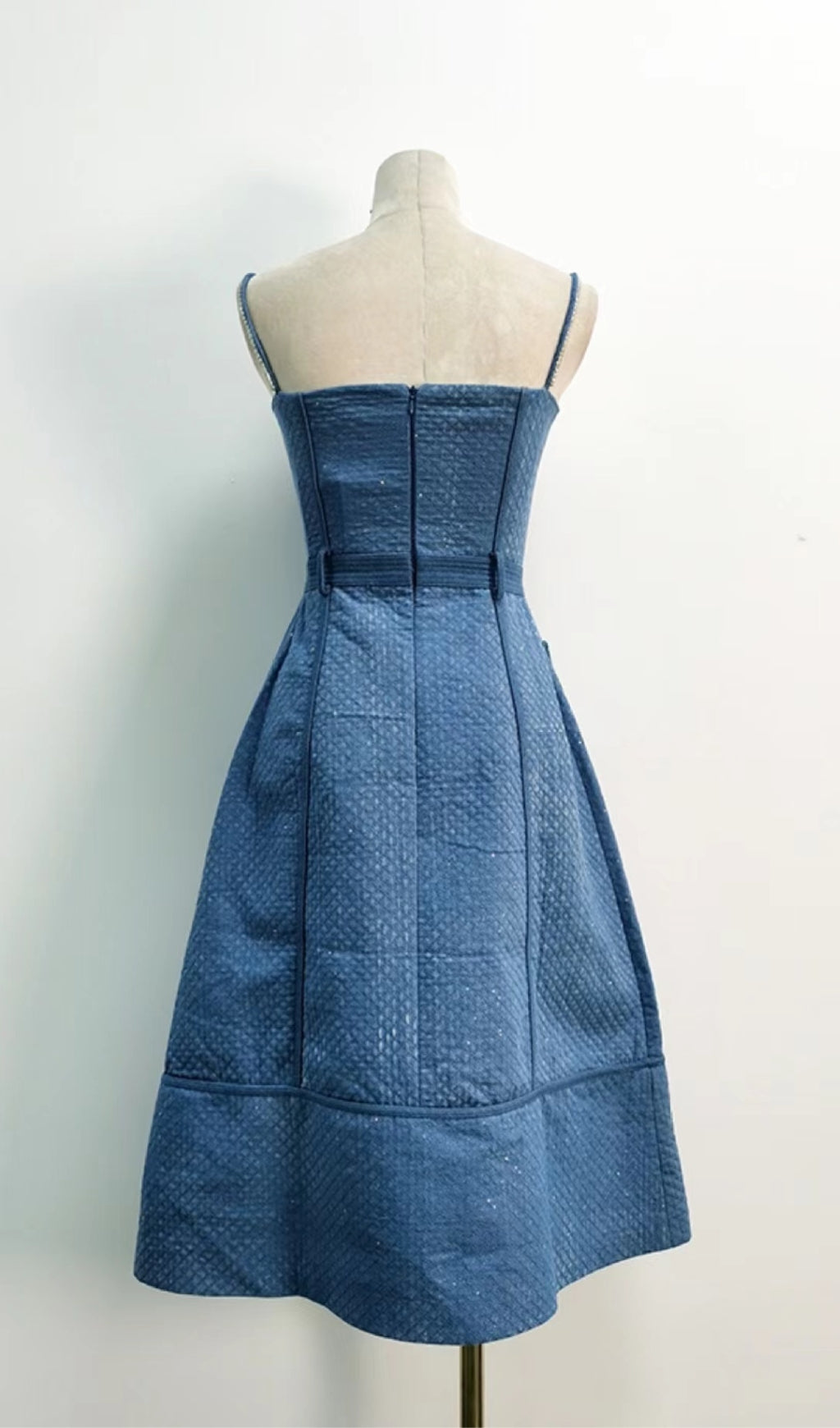 GABRIELLA BLUE MIDI DRESS FOR WEDDING GUEST