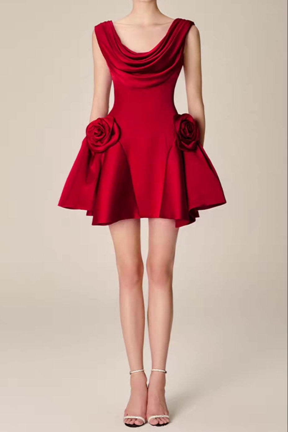 7_8cbee7e6-4f63-4773-829f-fc76f733c450 3D FLOWER PLEATED SLEEVELESS MINI DRESS