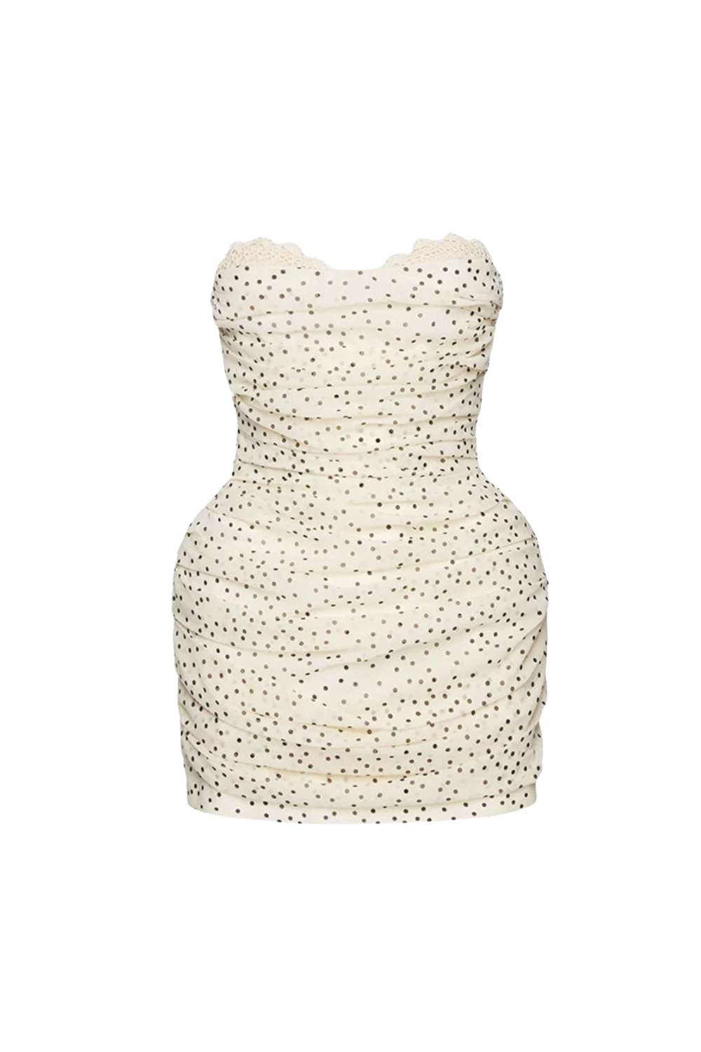 GEORGIA POLKA DOT TUBE MINI DRESS APRICOT