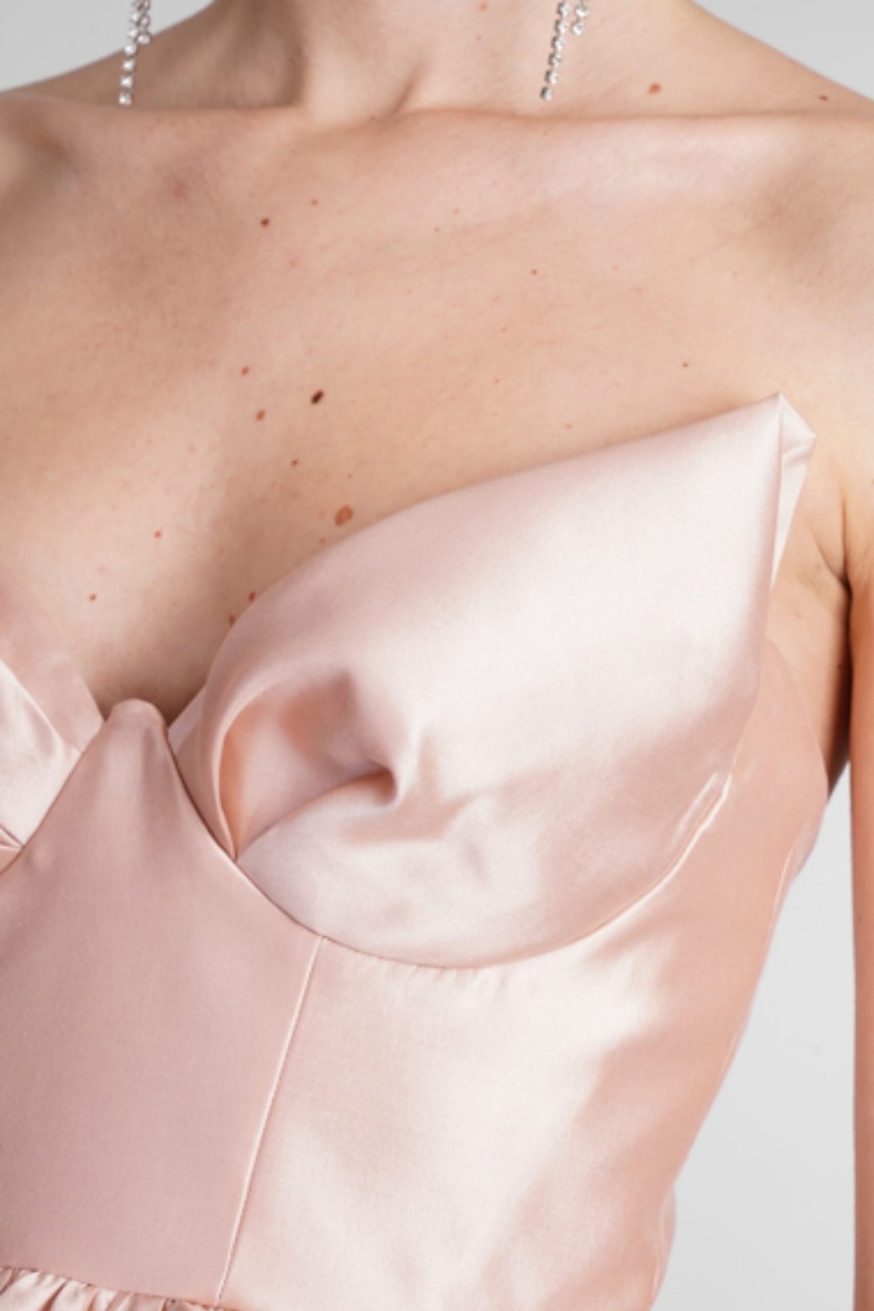 BUSTIER STRAPLESS PINK MINI DRESS FOR PARTY