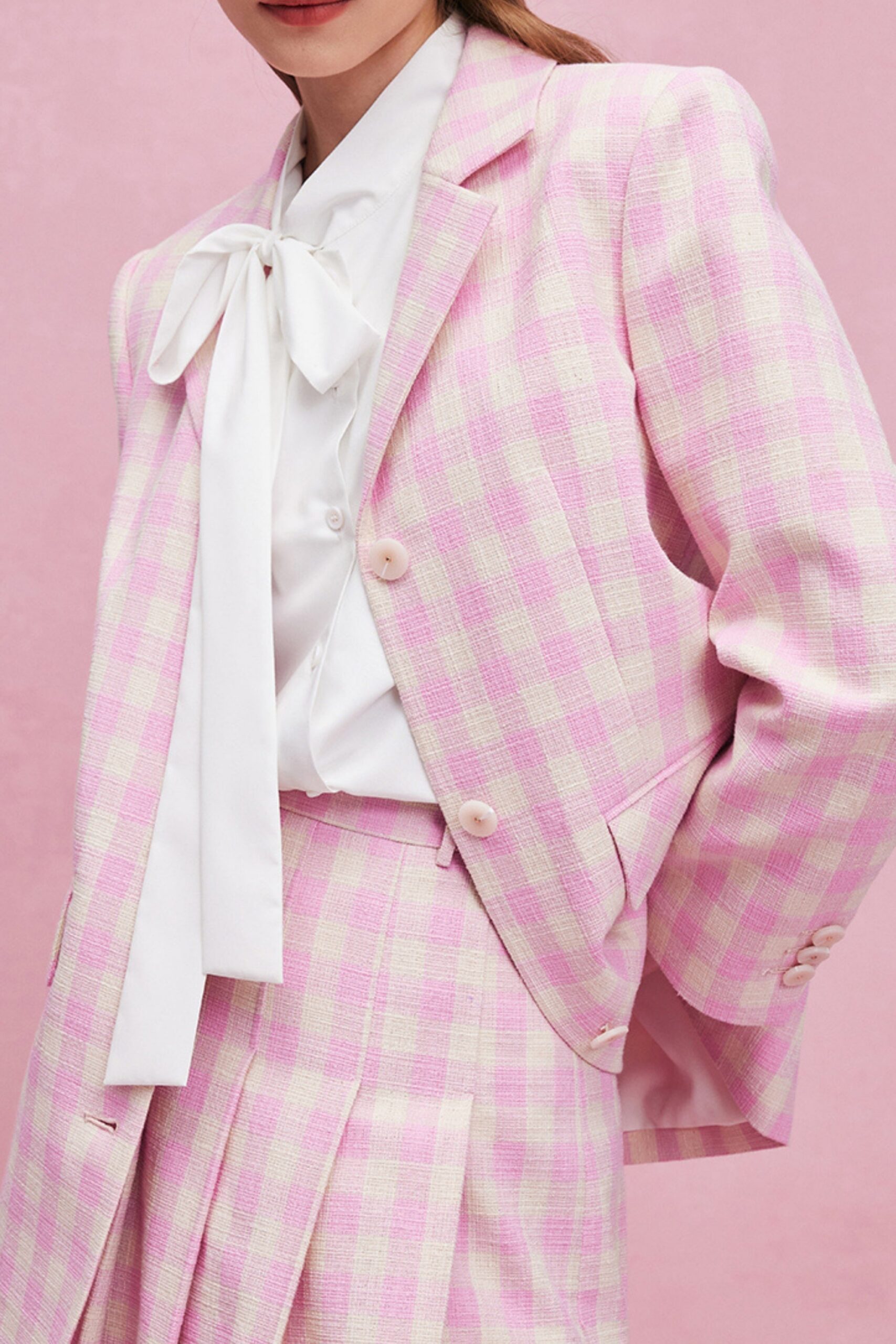 TWEED PINK DRESS FOR COCKTAIL PARTY