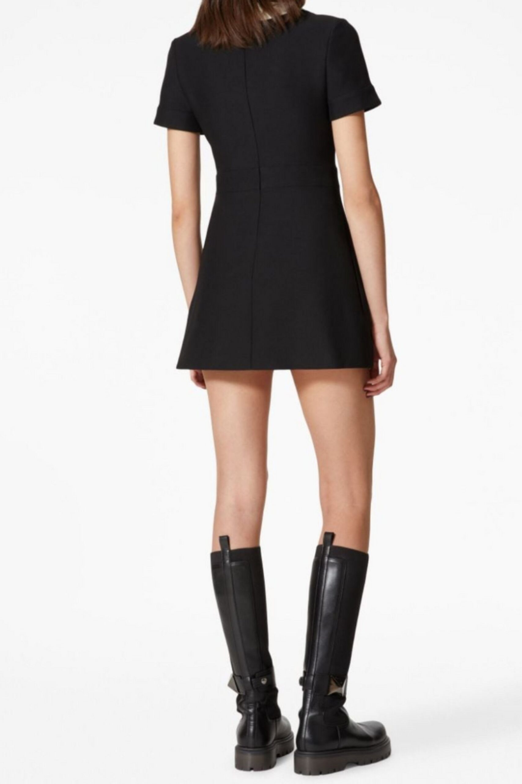 BLACK CREPE BOW MINI DRESS, COUTURE PARTY