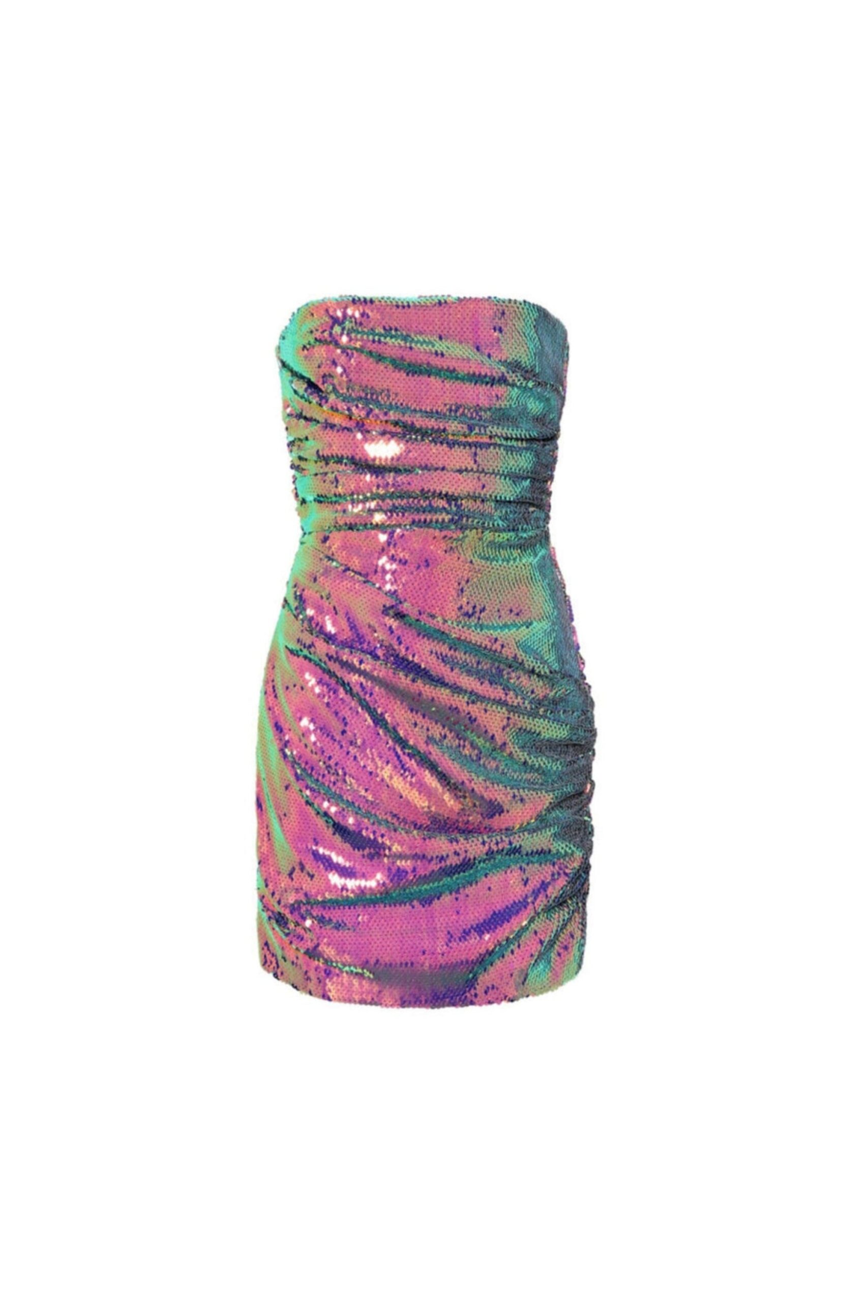 SEQUIN OFF-SHOULDER MINI DRESS, PURPLE PARTY NIGHT