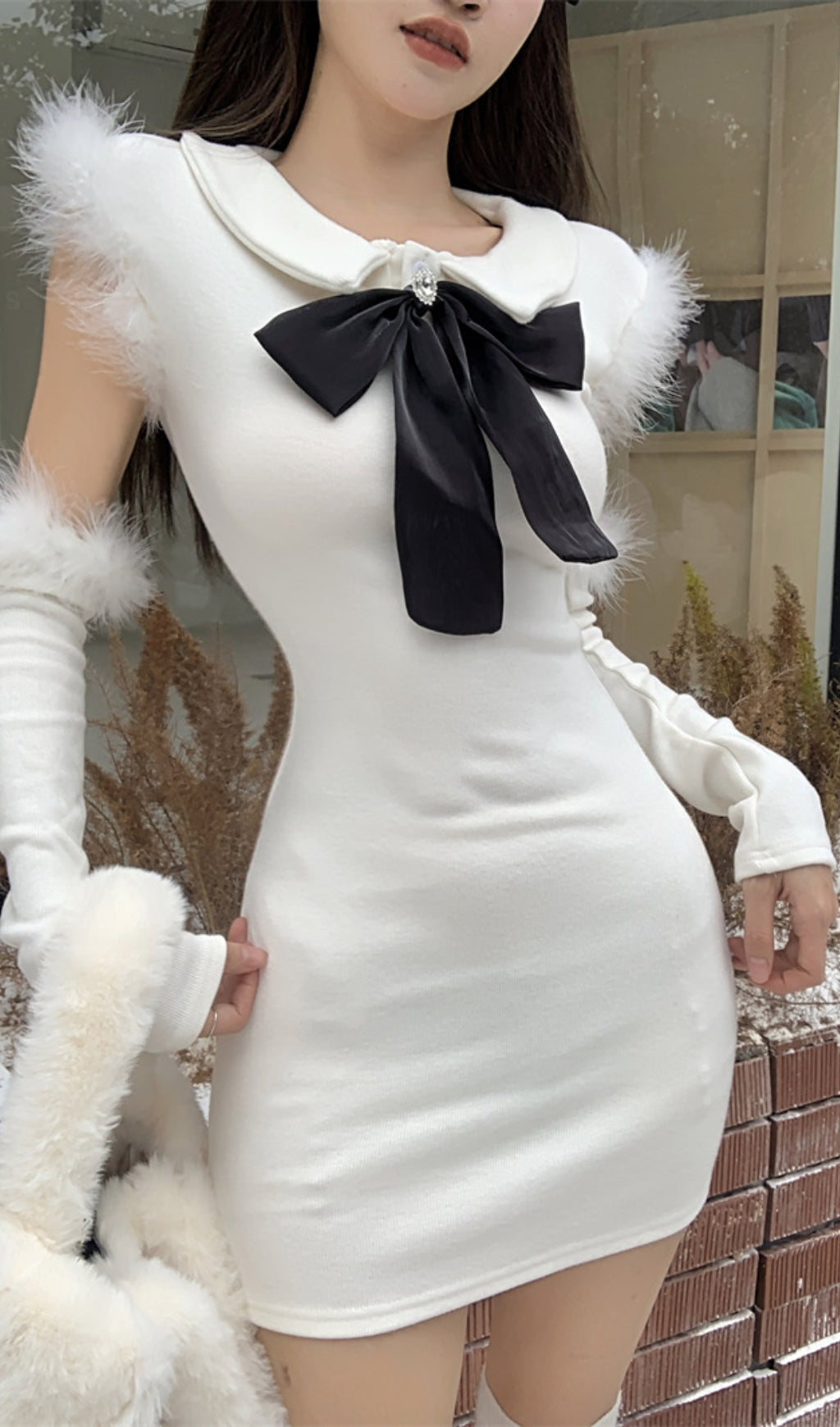 7_e4bf73d2-d910-4c4a-9af1-c1af5309d280 KNITTED BOW MINI DRESS FOR PARTY