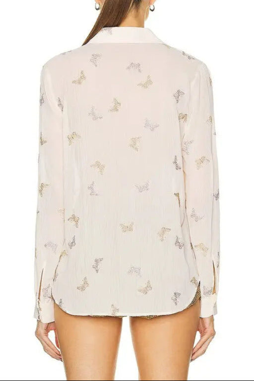 LAURENT WHITE BLOUSE FOR WEDDING GUEST ELEGANT