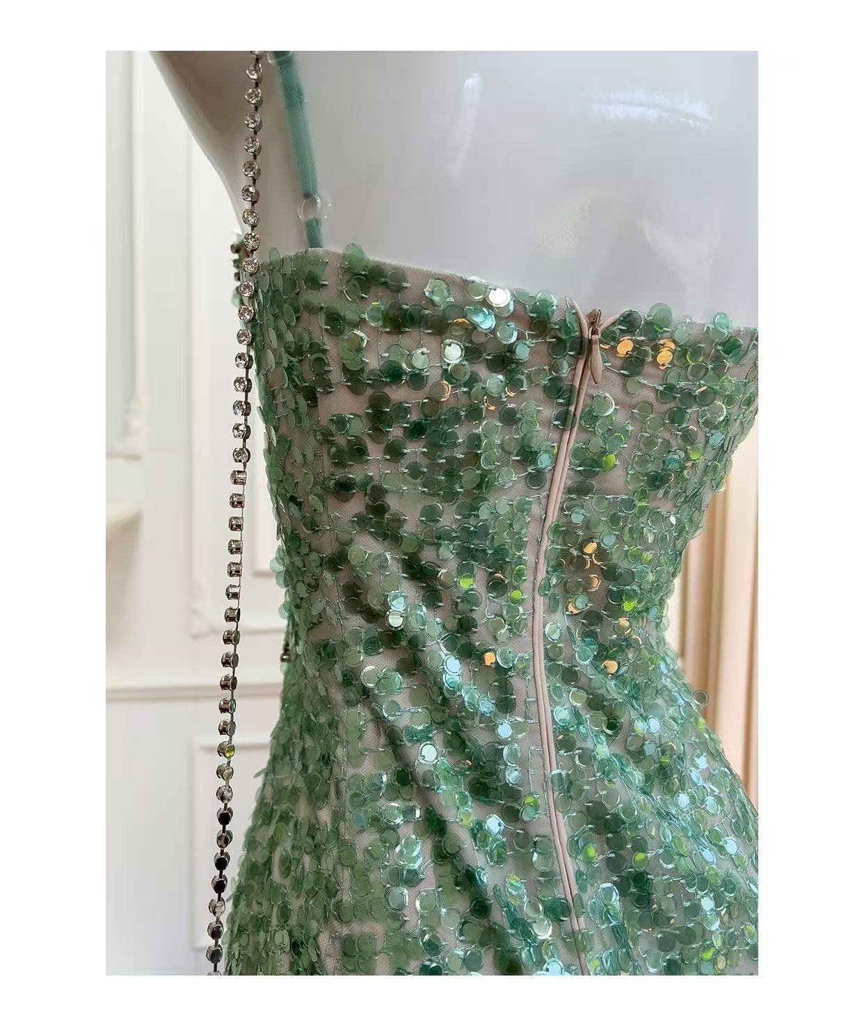 7e50b232f6bb6512abdd8aecb620fd40 PRIMILI RHINESTONE STRAP SEQUIN MIDI DRESS FOR PARTY