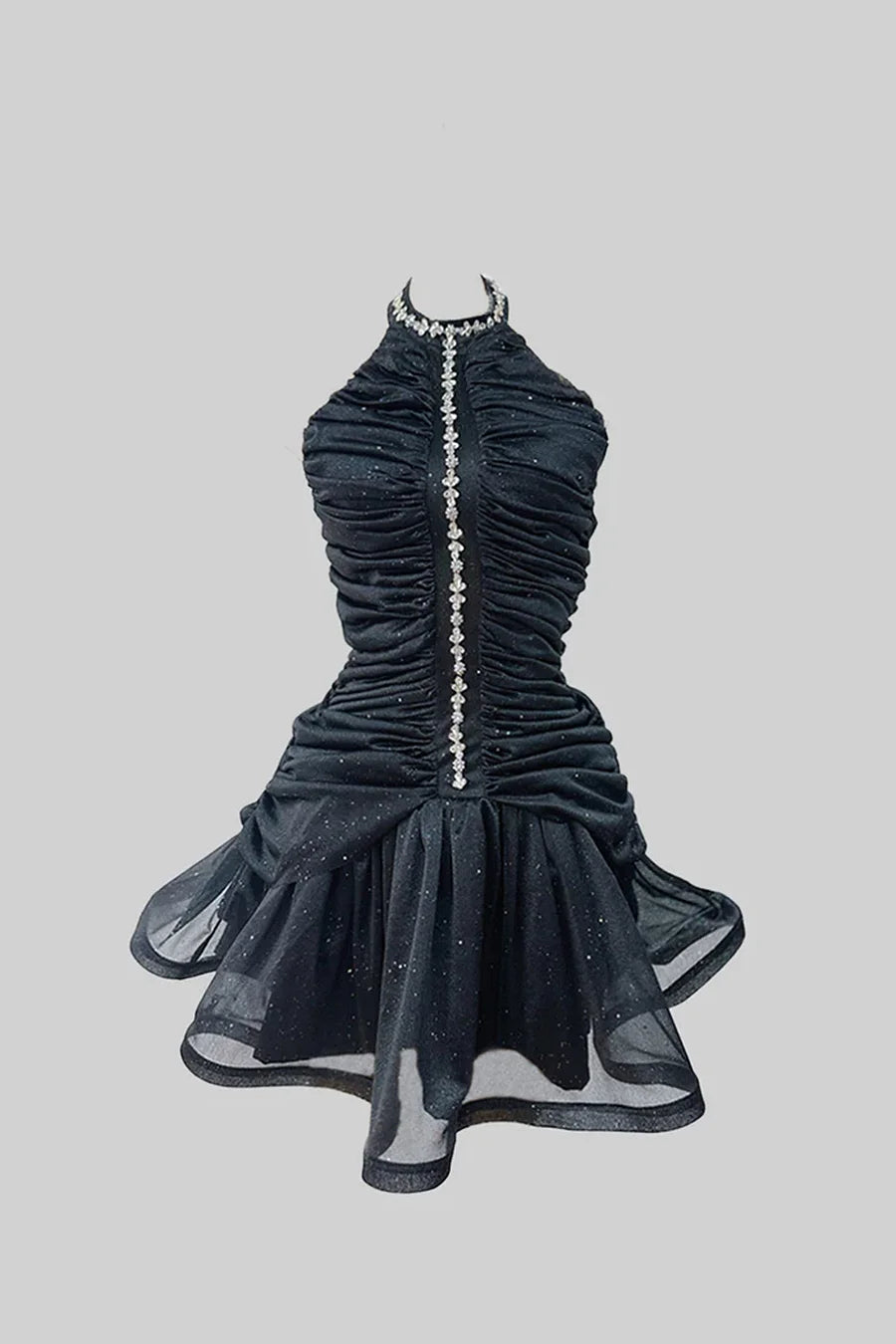SERENE HALTERNECK MINI DRESS FOR EVENING