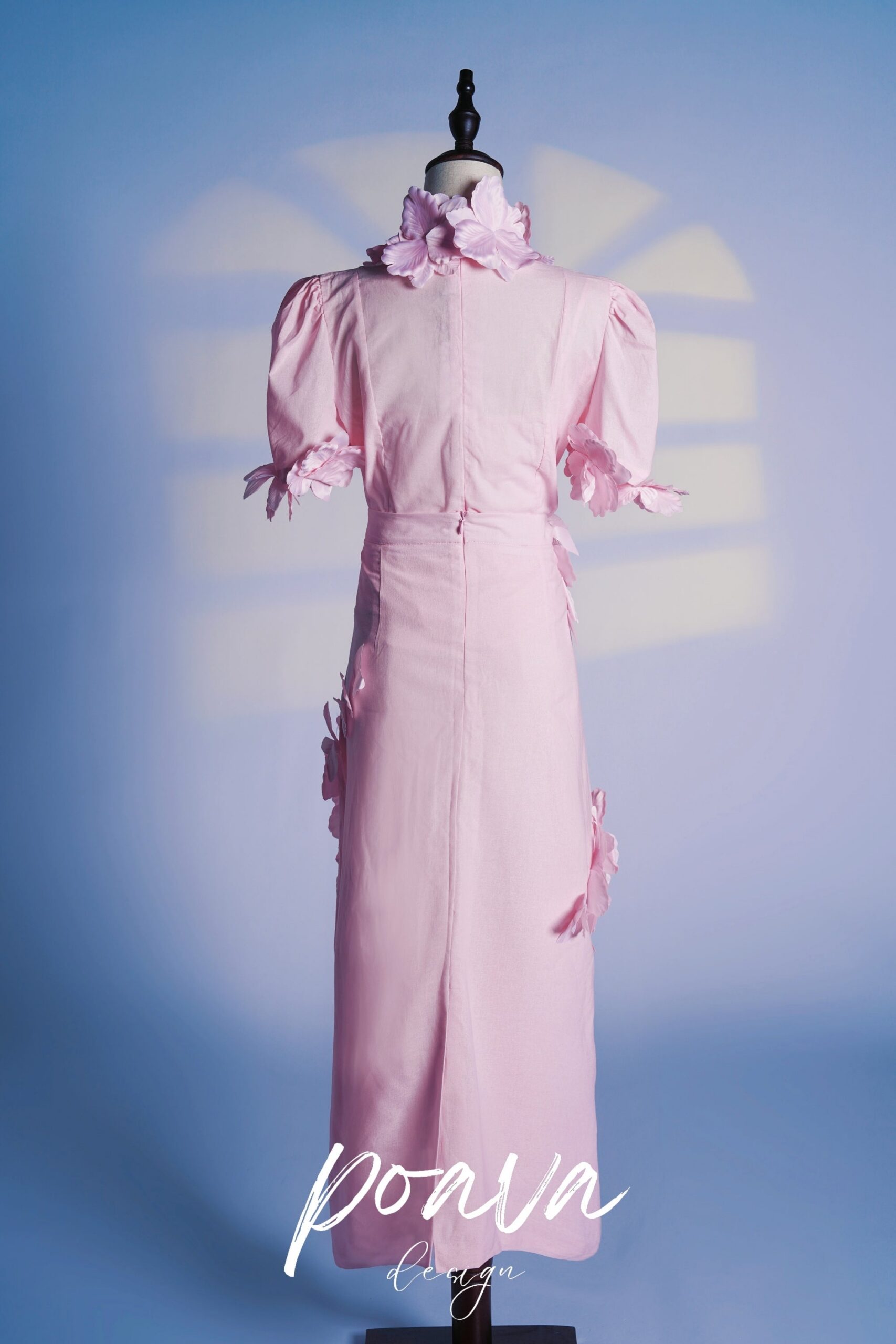 PINK FLORAL MIDI DRESS FOR WEDDING