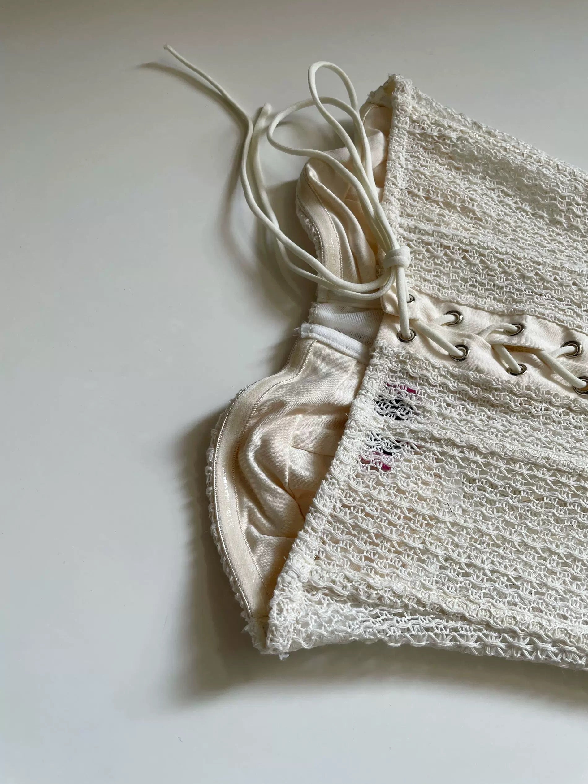 INES SHEER CROCHET CORSET TOP FOR NIGHT OUT