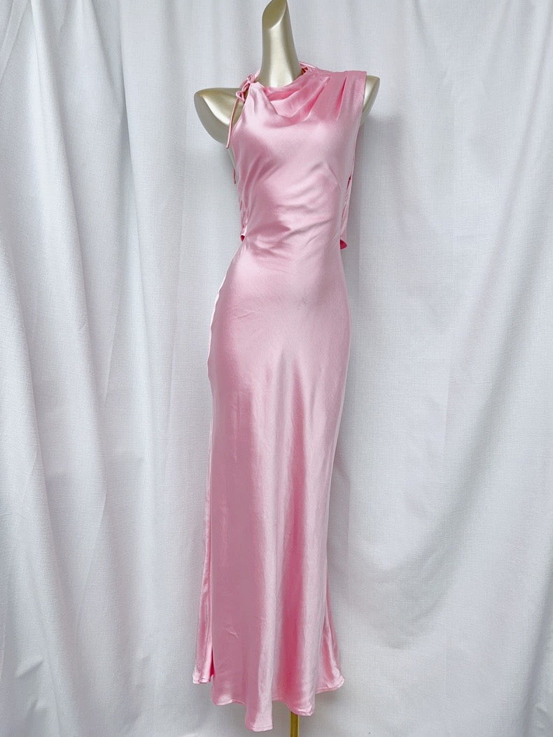 SANTANA GLOSS SATIN MAXI DRESS