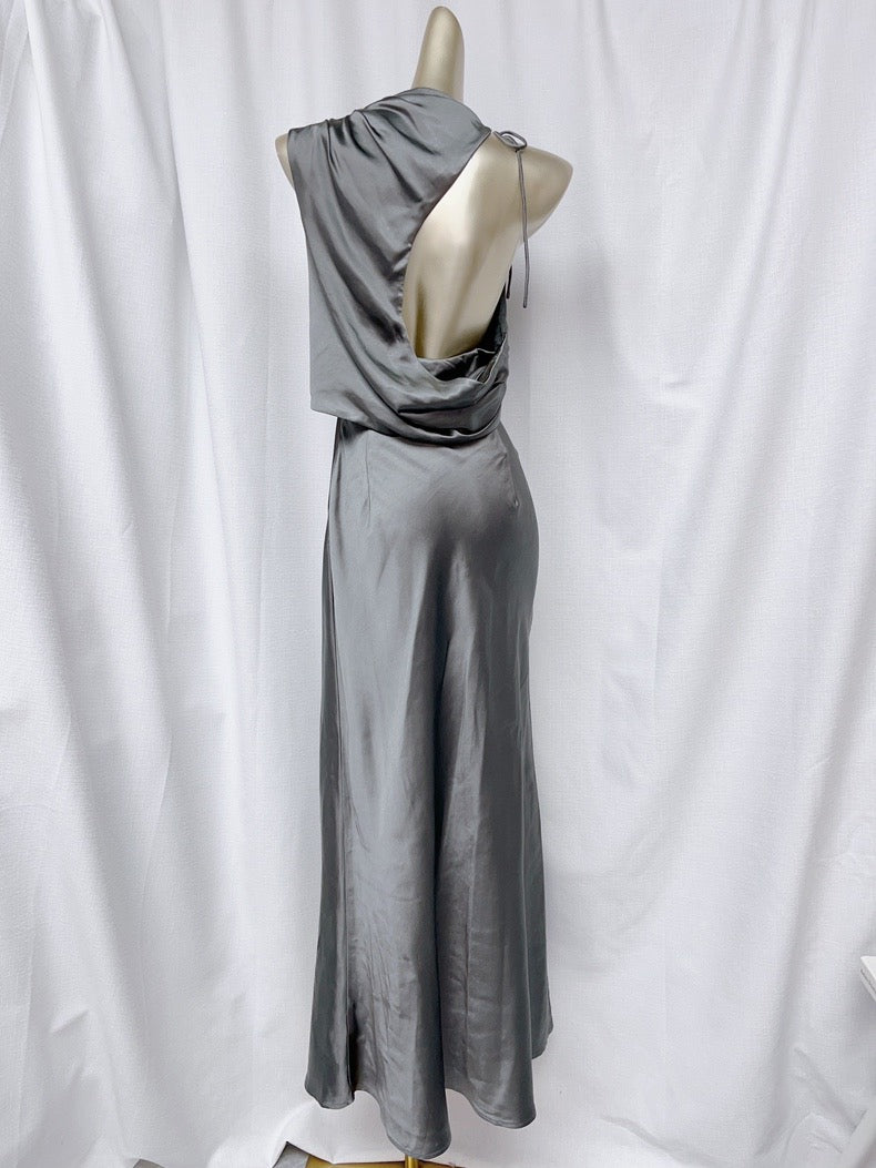 SANTANA GLOSS SATIN MAXI DRESS