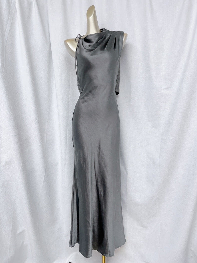 SANTANA GLOSS SATIN MAXI DRESS