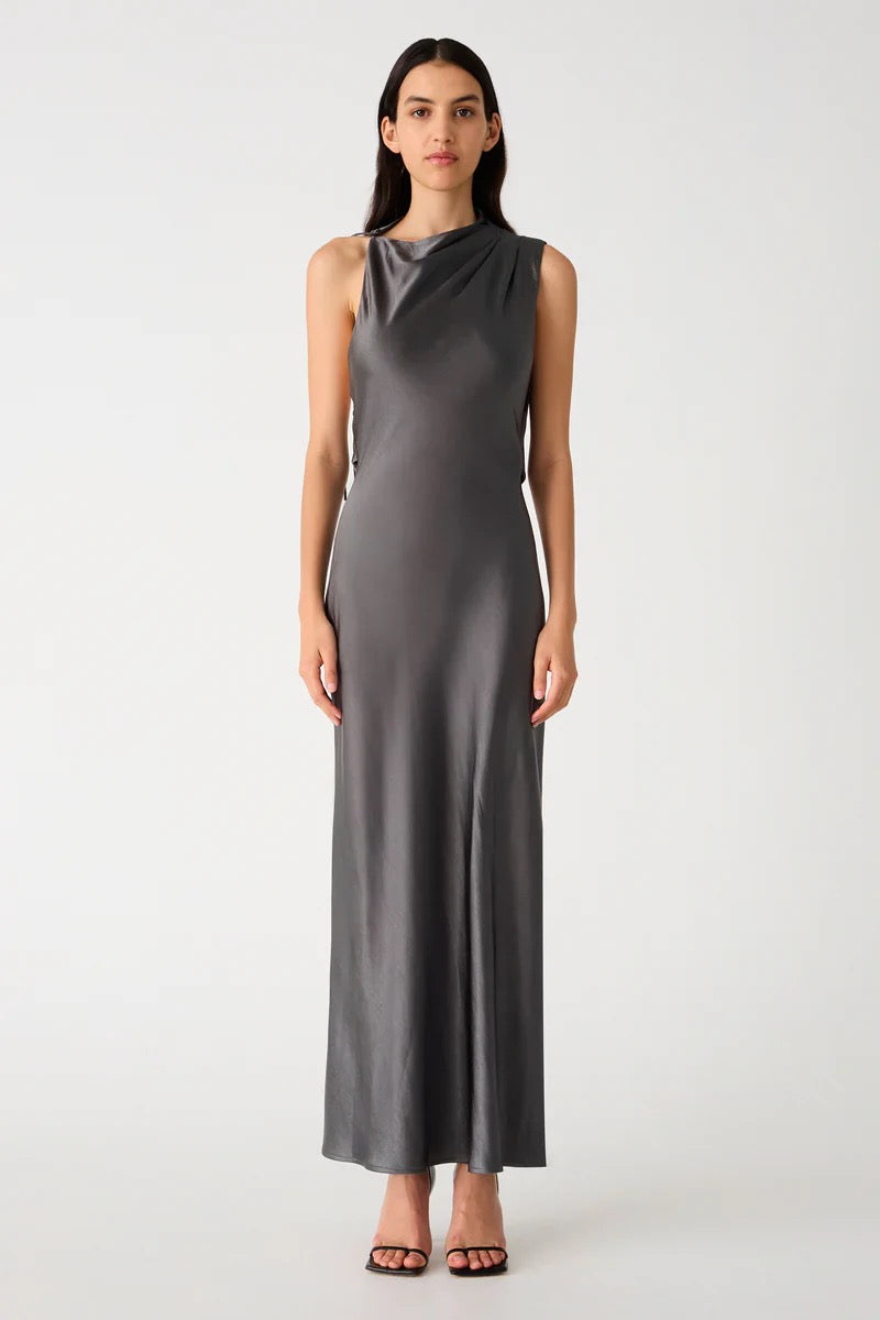 SANTANA GLOSS SATIN MAXI DRESS