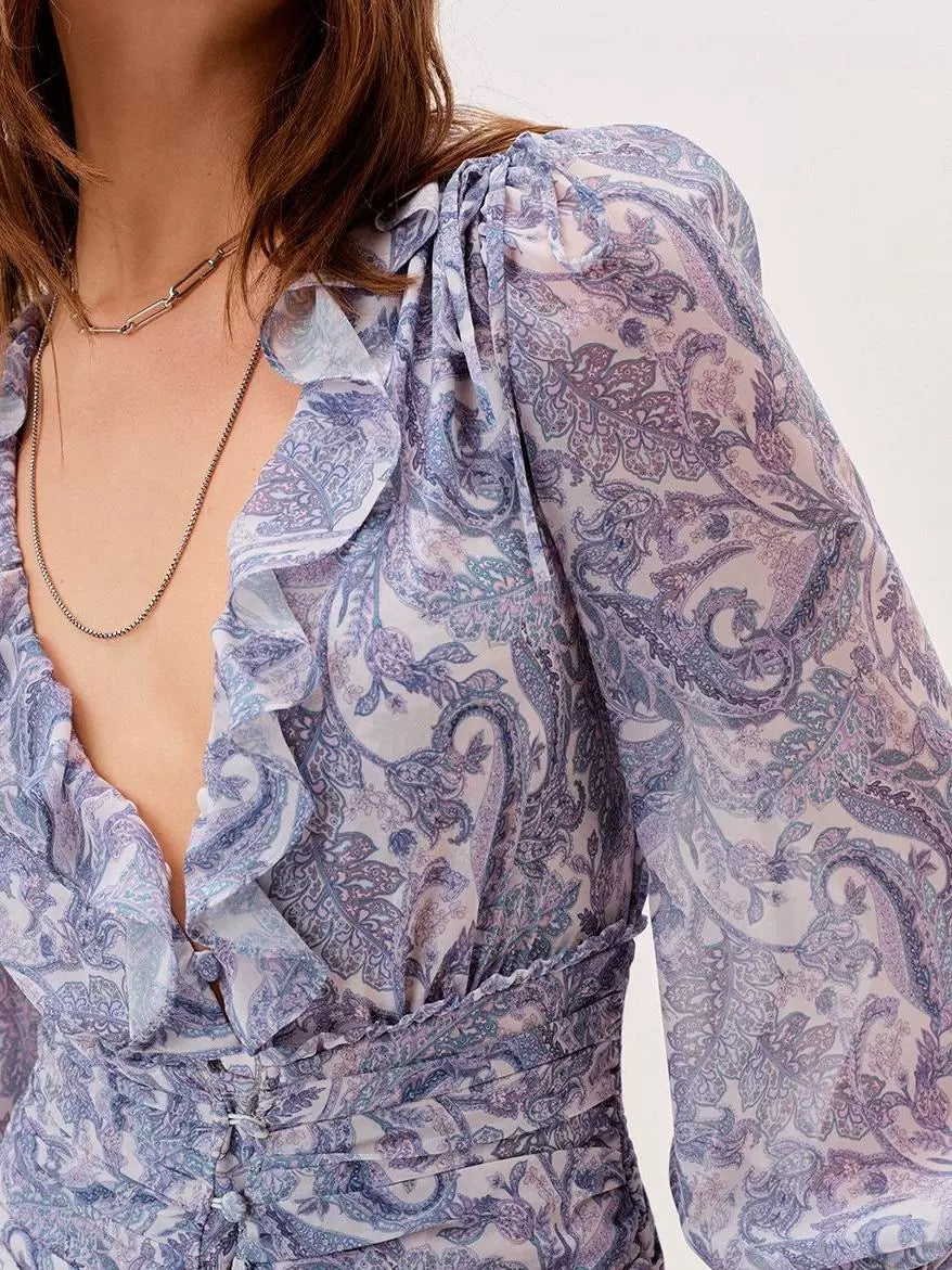 MARGARITA PRINTED MINI DRESS FOR PARTIES