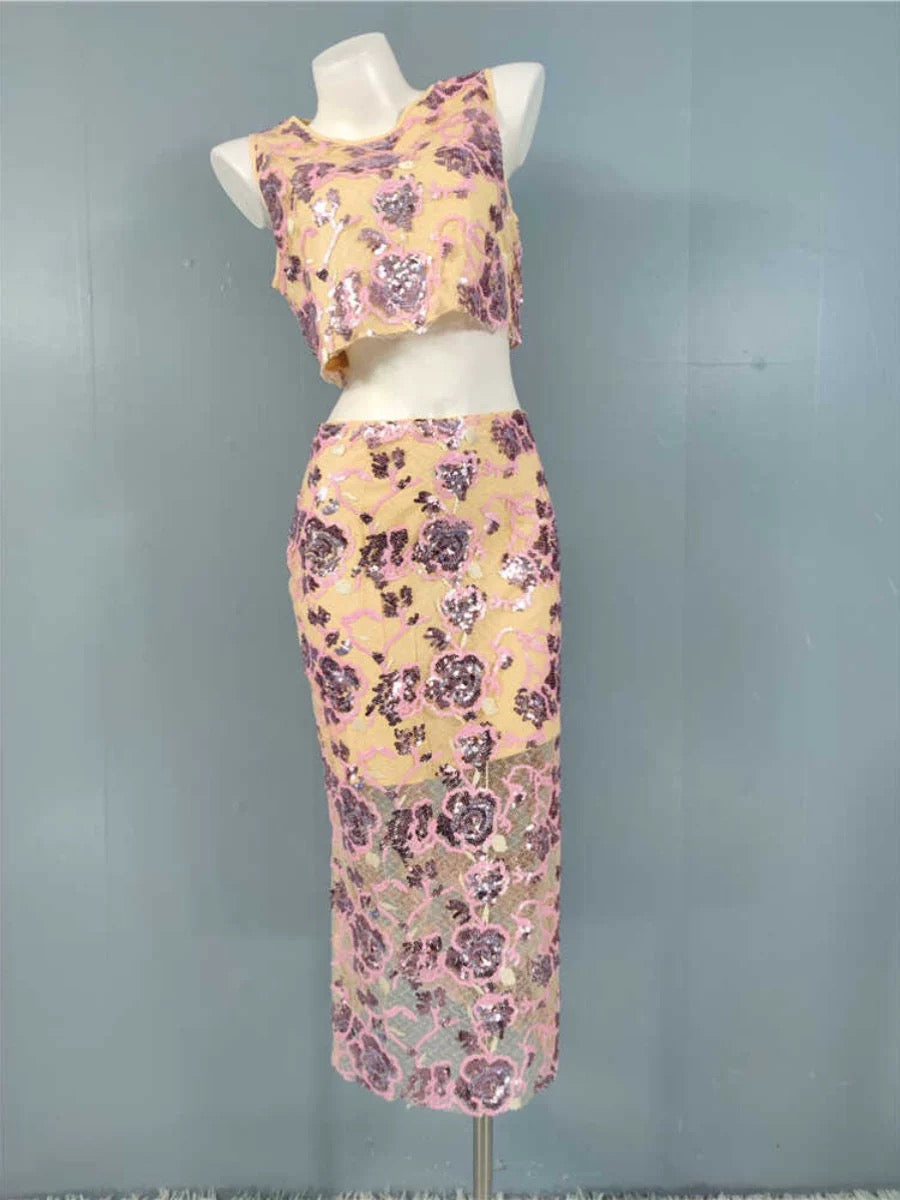 DAZZLING NIGHTS BODYCON SET FOR PARTY