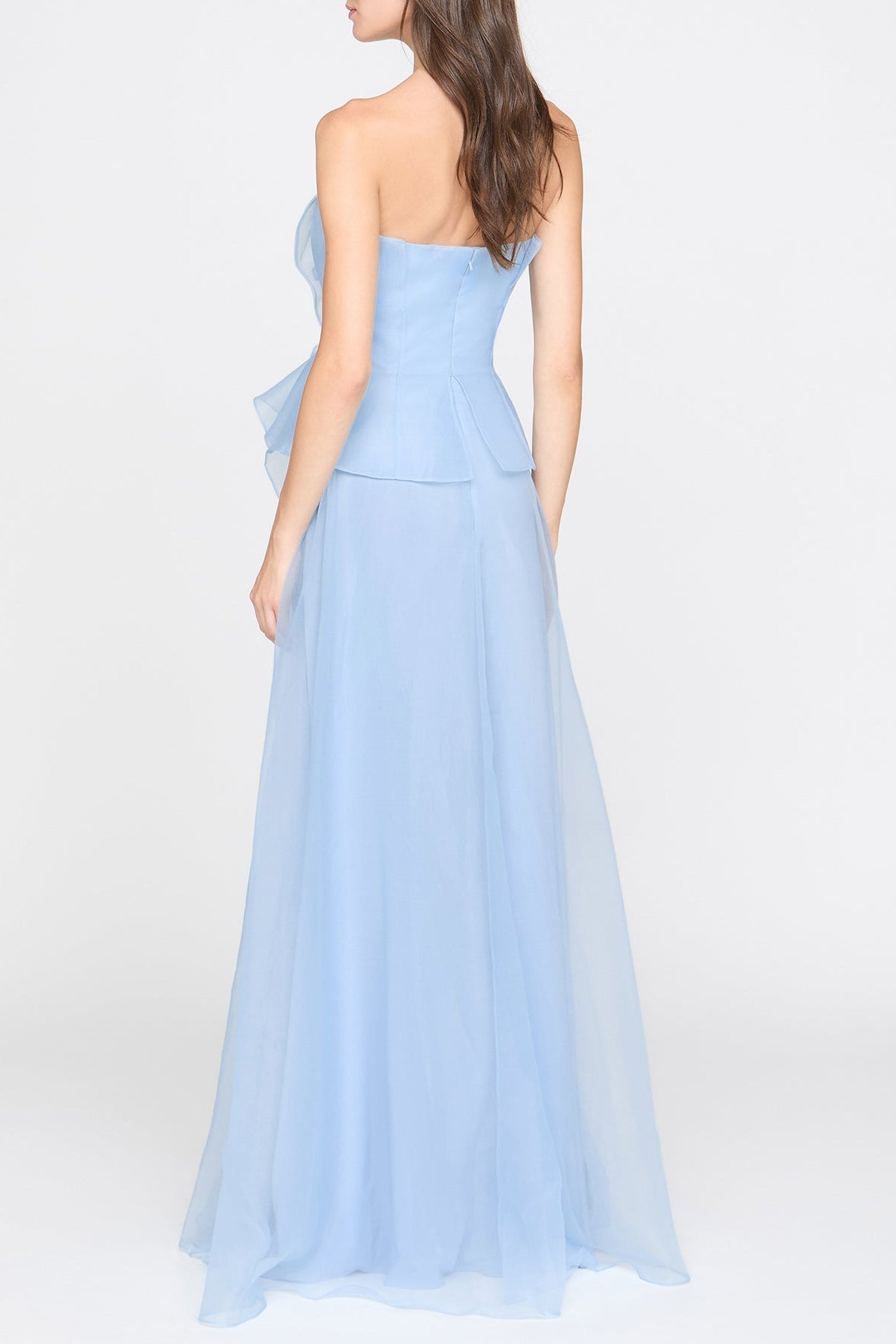 MANDY OFF-SHOULDER RUFFLE MAXI DRESS BLUE