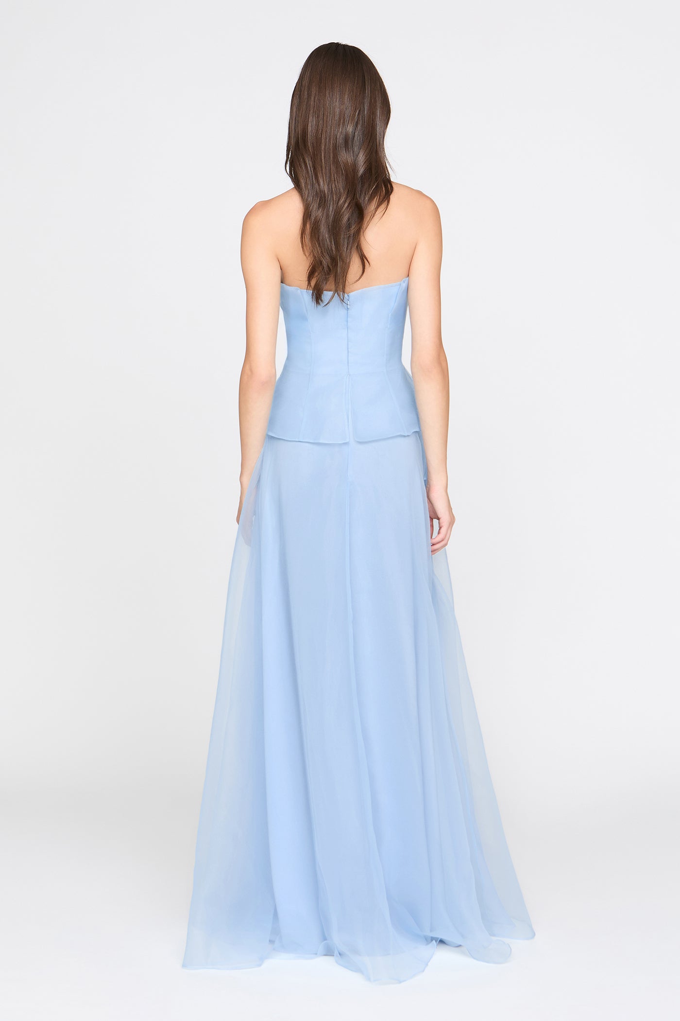 MANDY OFF-SHOULDER RUFFLE MAXI DRESS BLUE