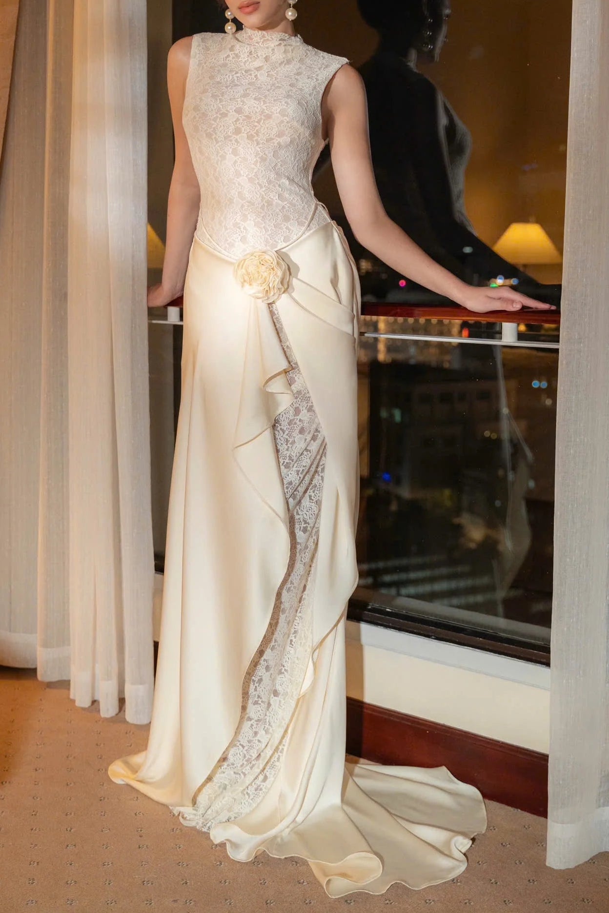 88965278-4aa4-464d-ba32-1437e00905db GISELLE LACE MAXI DRESS, SLEEVELESS WHITE WEDDING GUEST