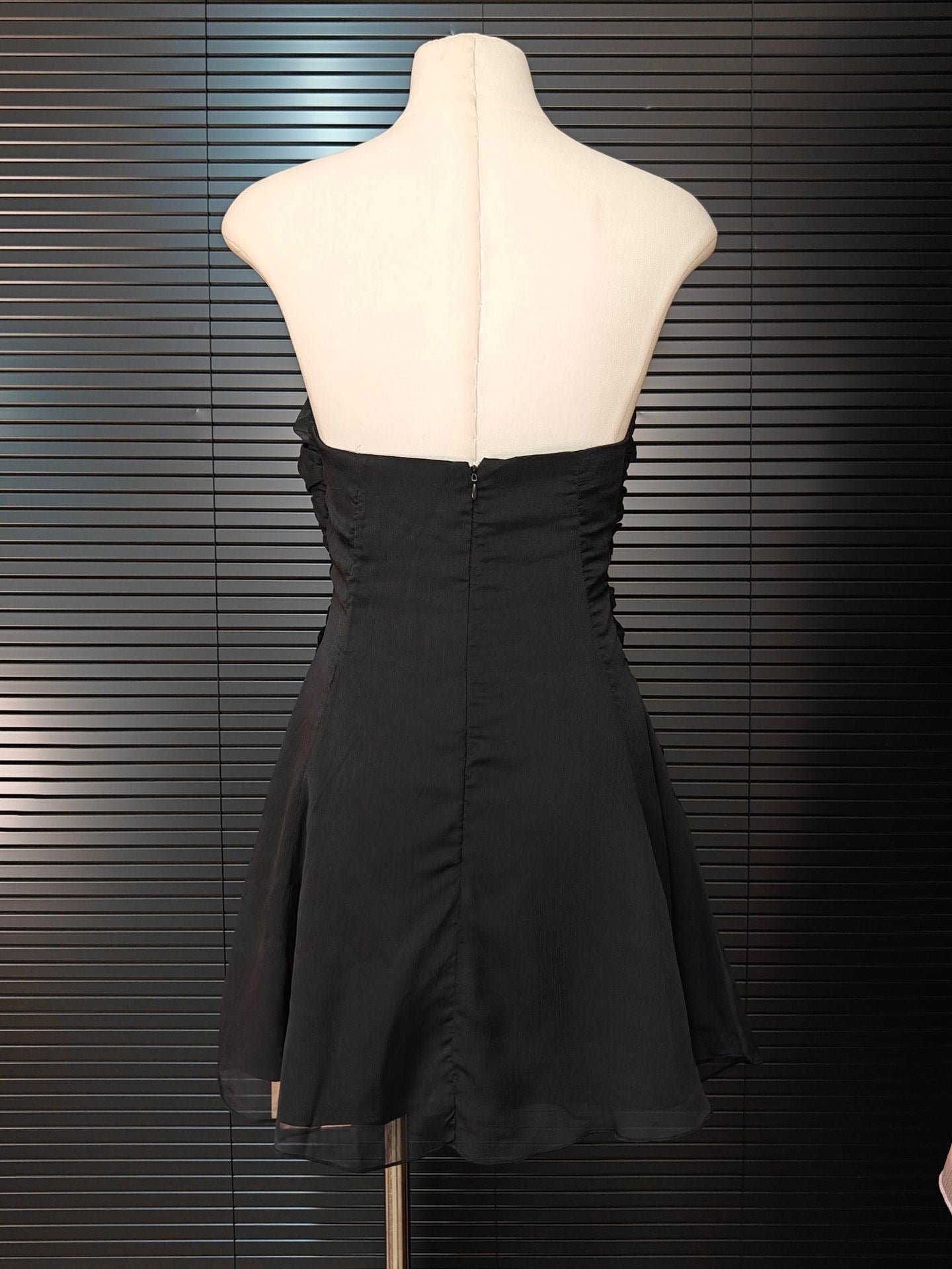 BLACK STRAPLESS CUTOUT MINI DRESS, PARTY NIGHT