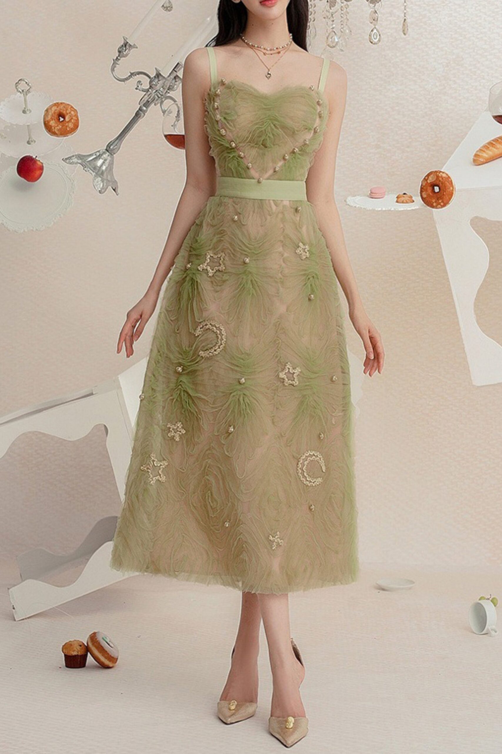 8_268bea4a-ffb5-45fe-82f5-5f3d58b2094a SPAGHETTI STRAP MESH MIDI DRESS FOR PARTY