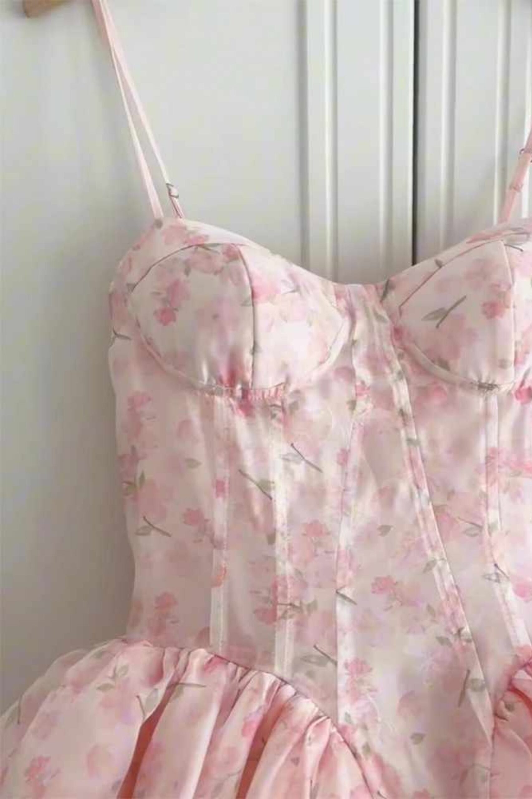 FLORAL PINK MINI DRESS FOR PARTY