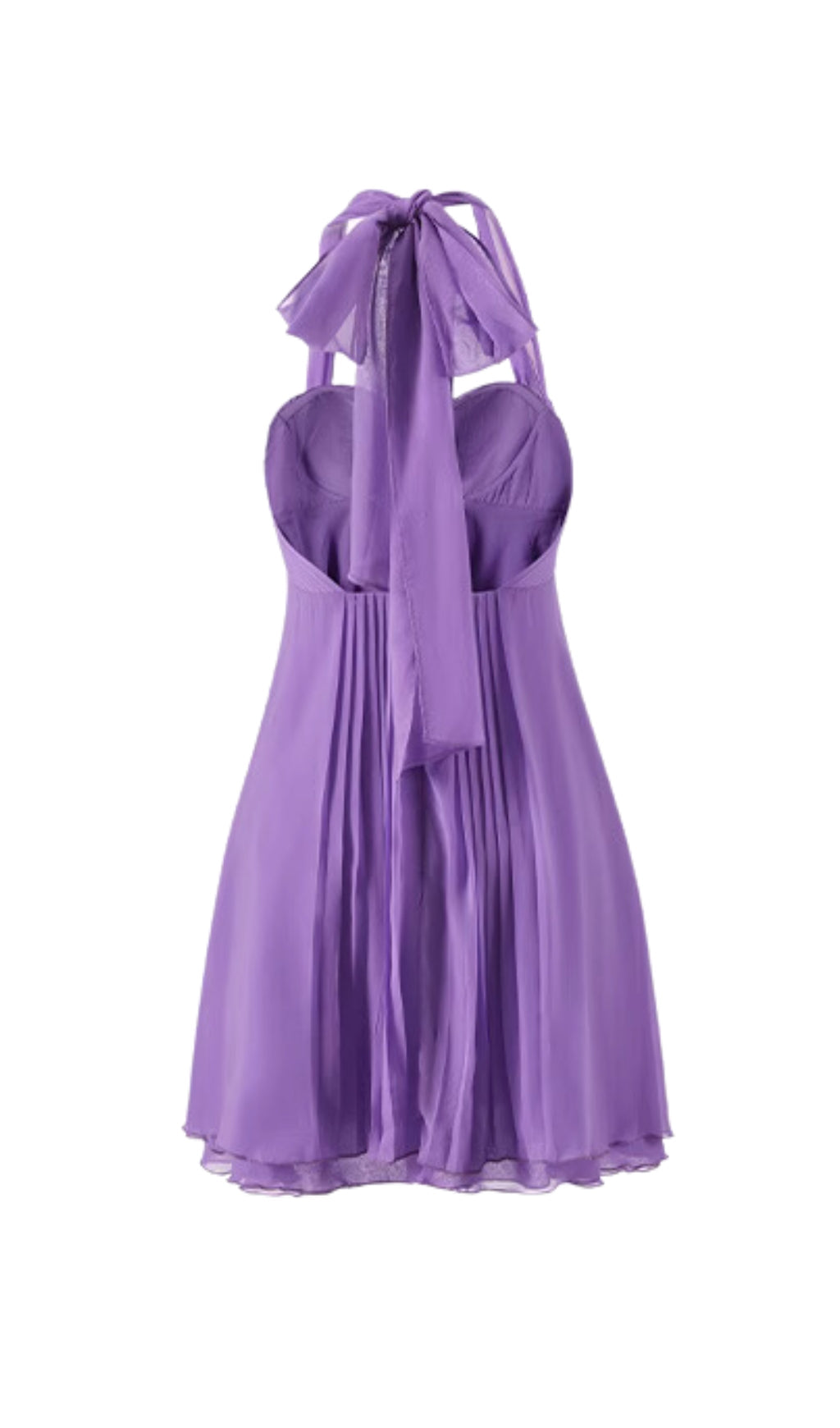 8_654563a7-cc85-46ec-b3b7-7caf4b8d06a1 PURPLE PLEATED HALTER MINI DRESS FOR PARTY