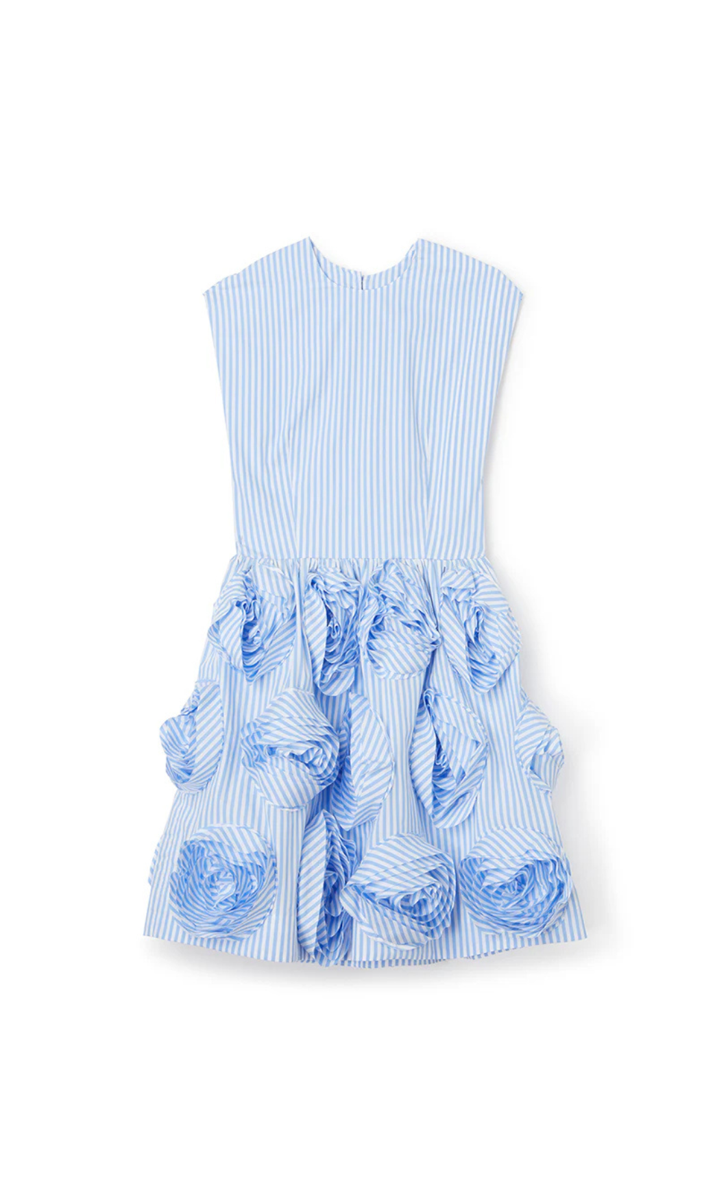 XAVIERA ROSE BLUE APPLIQUE MINI DRESS