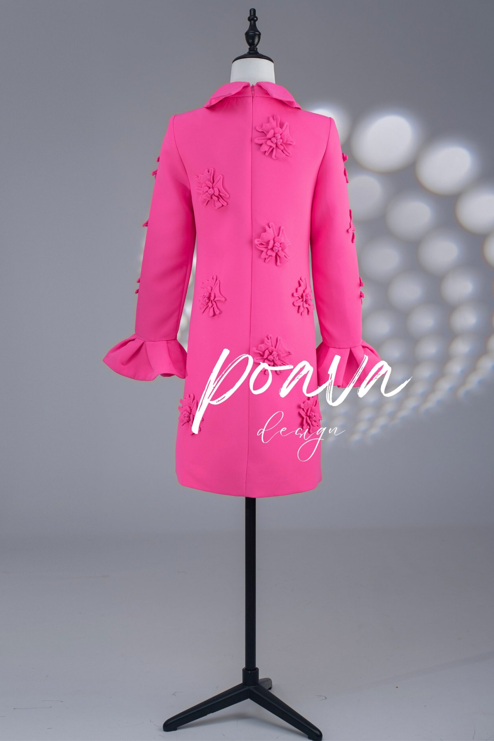 LORELAI PINK JACQUARD FLORAL MINI DRESS
