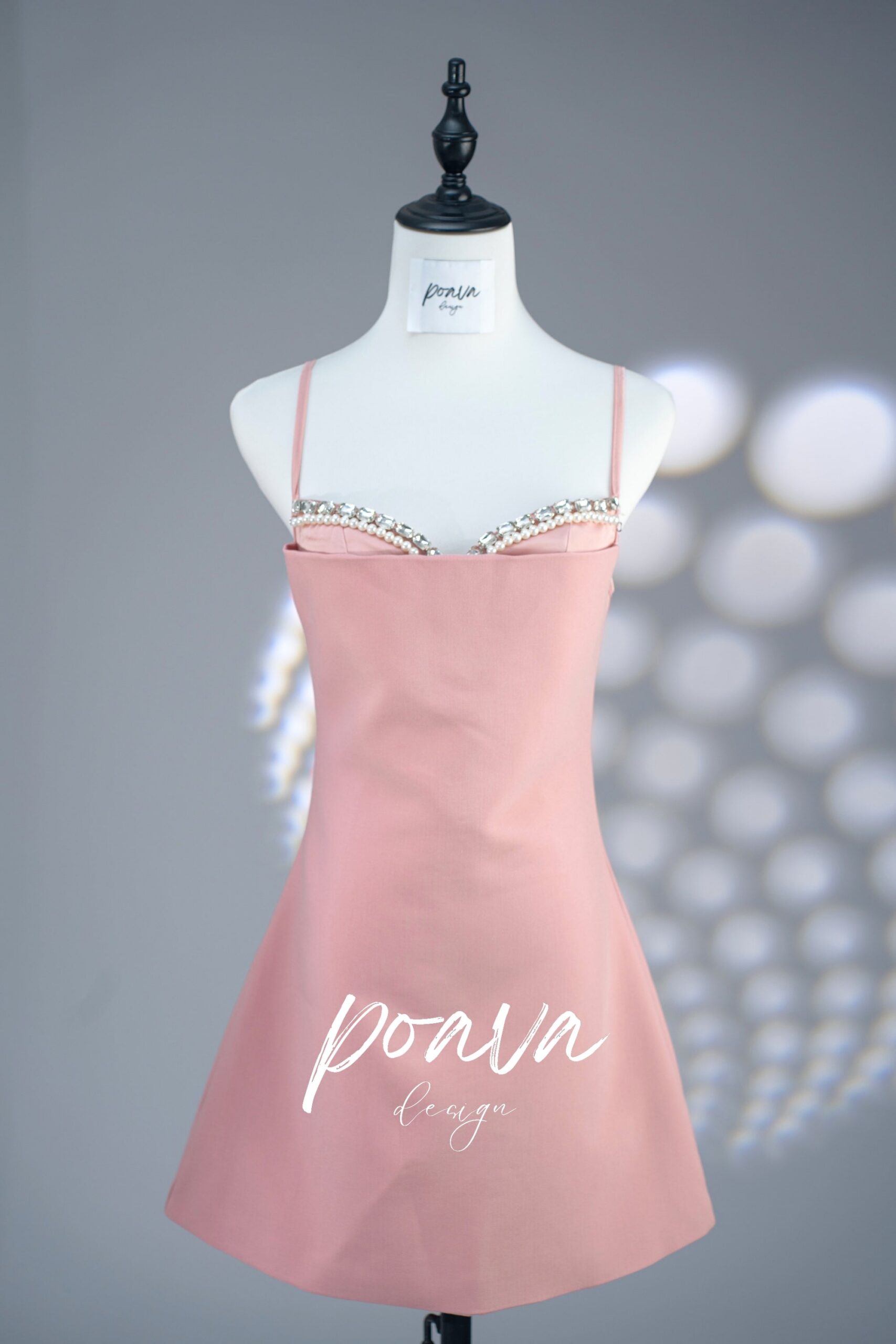 PINK EMBELLISHED MINI DRESS FOR PARTY