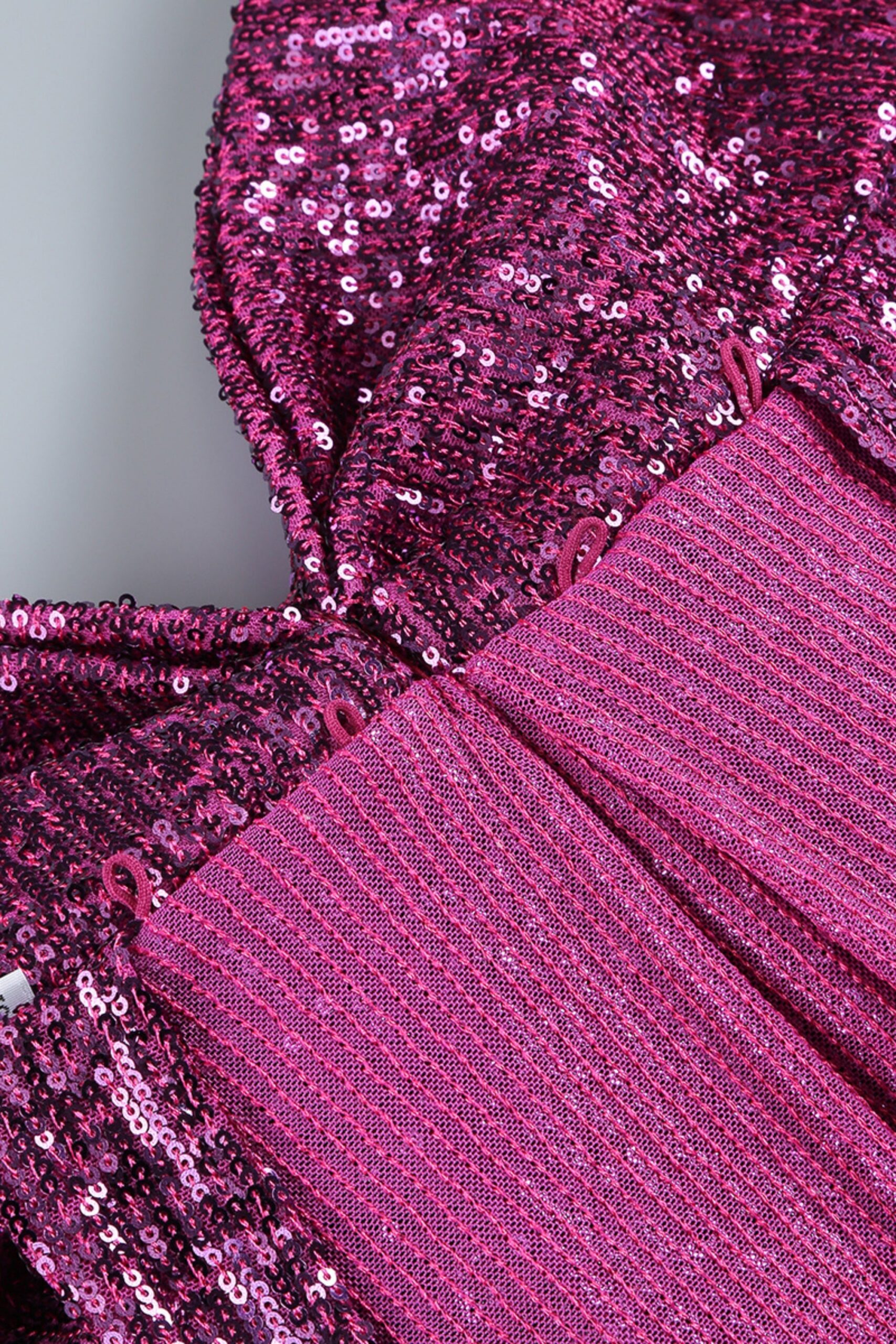 BANDAGE BOW SEQUIN PURPLE MINI DRESS