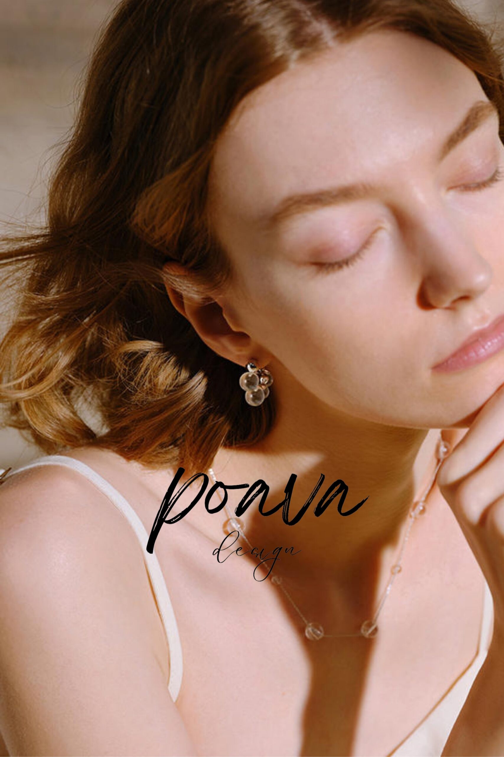 DEWDROP DROP EARRINGS, ELEGANT TEARDROP FOR WEDDINGS