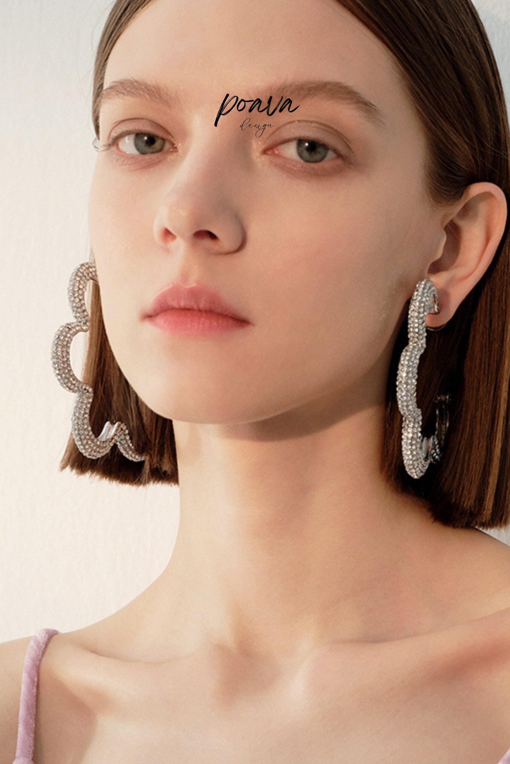 CRYSTAL FLOWER DROP EARRINGS FOR WEDDING