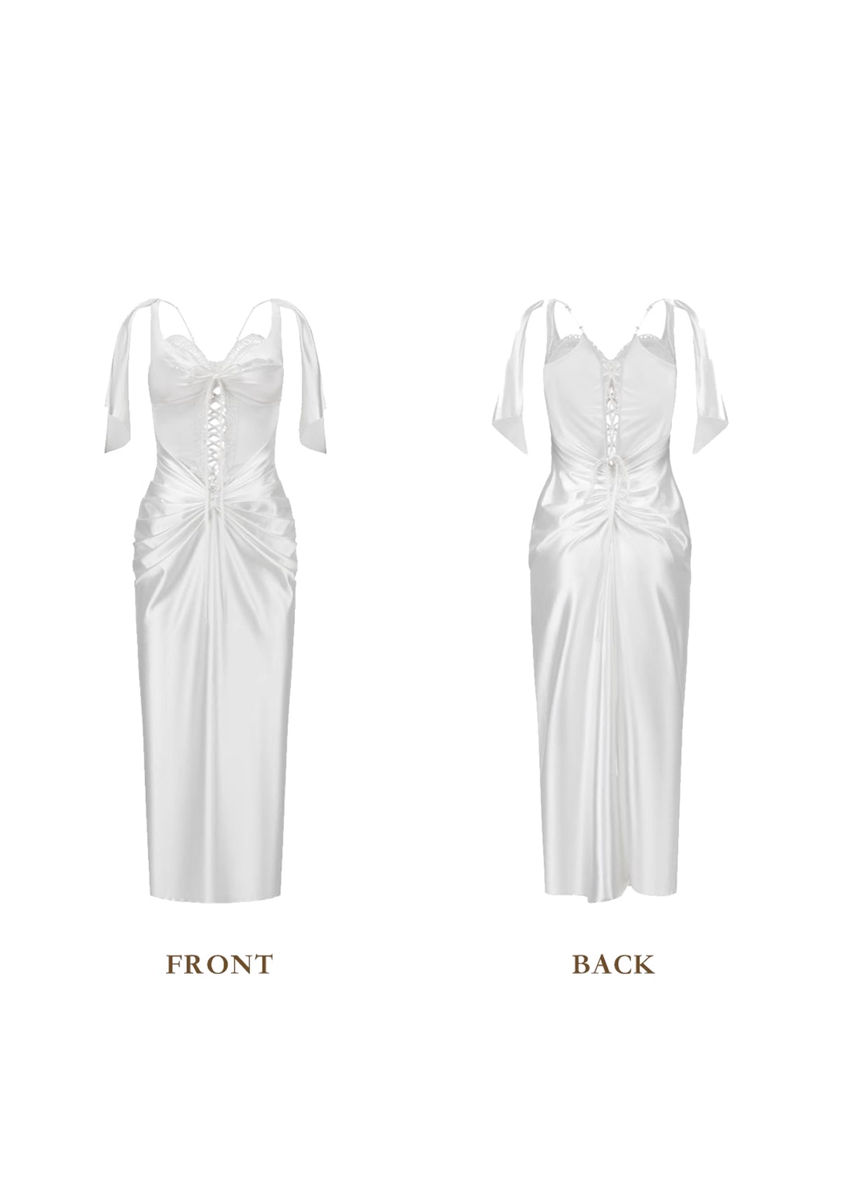 SATIN CORSET MINI DRESS WHITE WEDDING