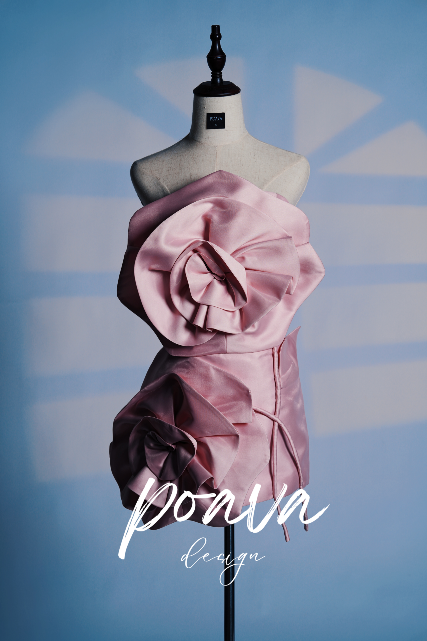 9 VOLUMINOUS FLOWER MIDI DRESS - PINK PARTY