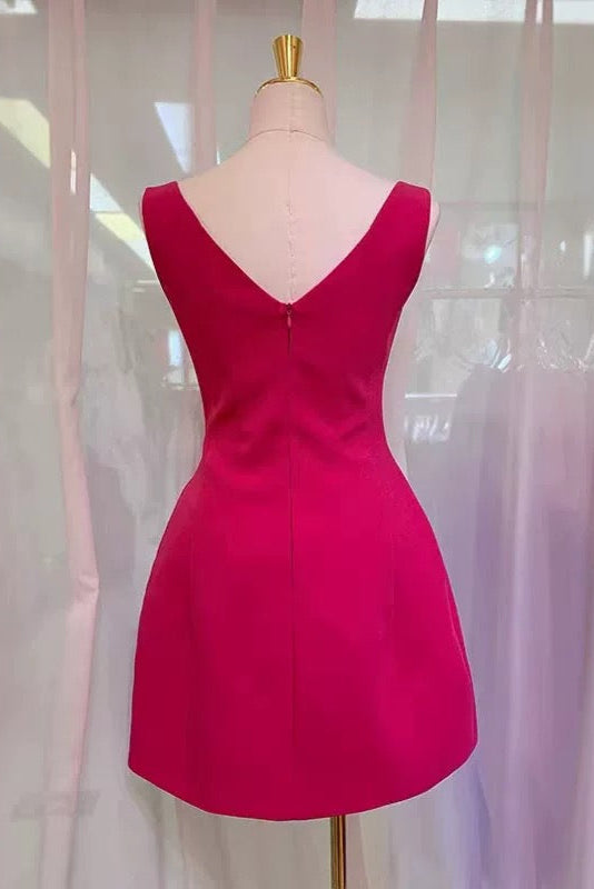 PINK BOWKNOT STRAPPY MINI DRESS FOR PARTY