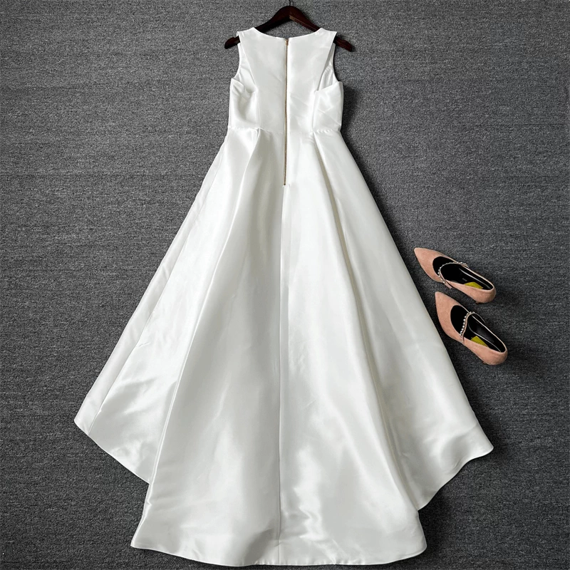 SLEEVELESS V-NECK MIDI DRESS, BEIGE CASUAL