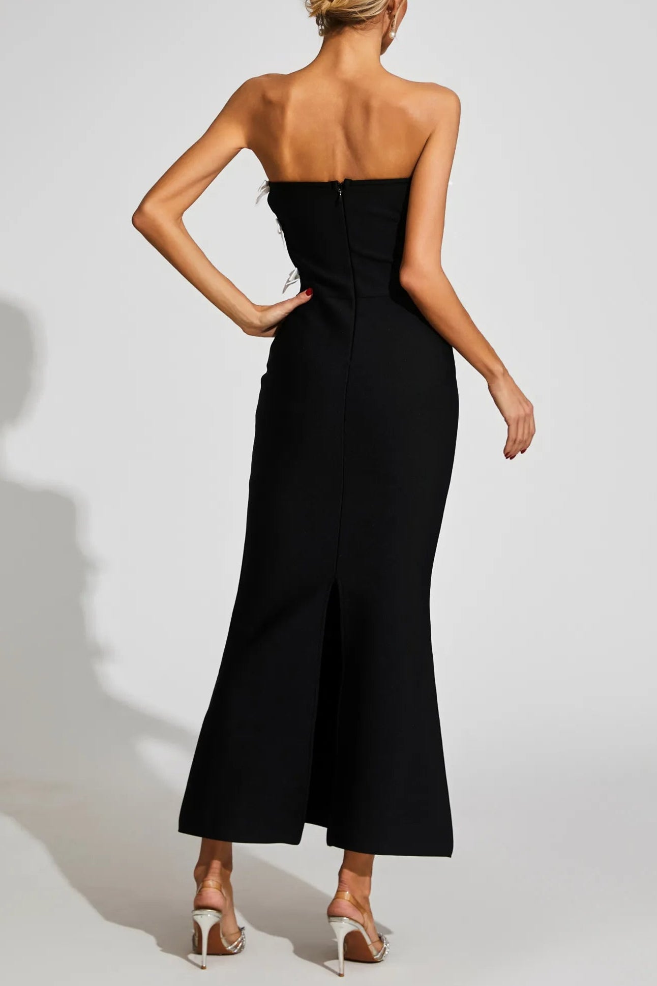JOCELYN BOWKNOT STRAPLESS BANDAGE MAXI DRESS