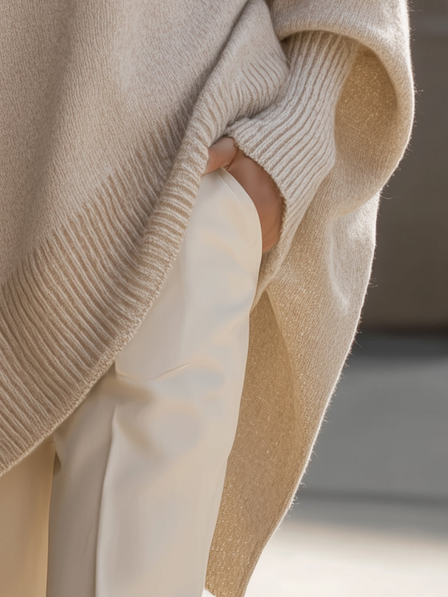 91598395e7bdc6c321b165af882f9958 COZY OVERSIZED KNIT PONCHO FOR WINTER LAYERS