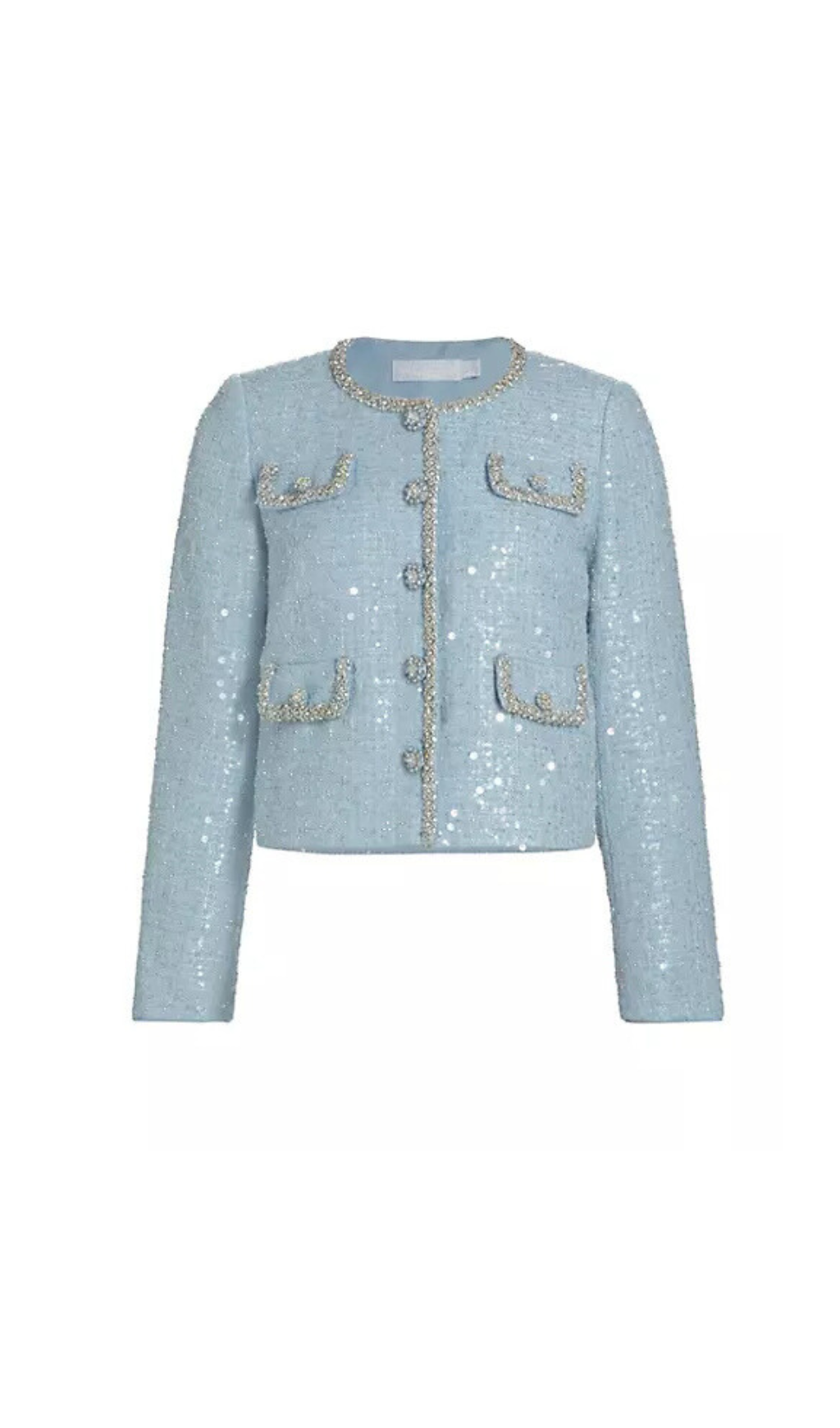 EMBELLISHED BOUCLÉ JACKET, BLAZER STYLE FOR EVENTS
