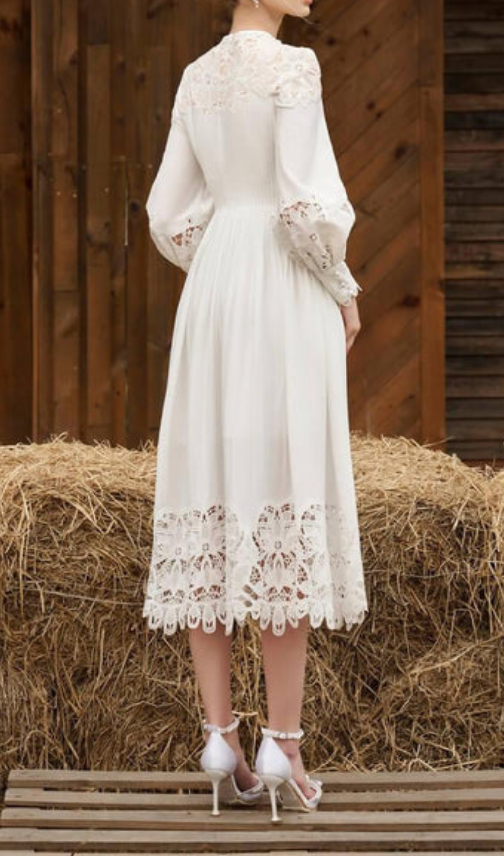 ELEGANT LINEN SILK MIDI DRESS FOR WEDDING GUEST