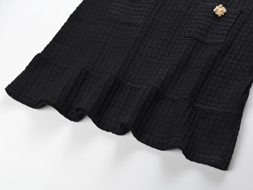 EMBELLISHED BOUCLÉ MINI DRESS FOR PARTY