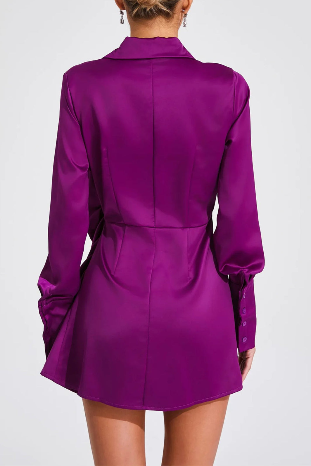 ARIANA LONG SLEEVE MINI DRESS, ELEGANT COCKTAIL SILHOUETTE