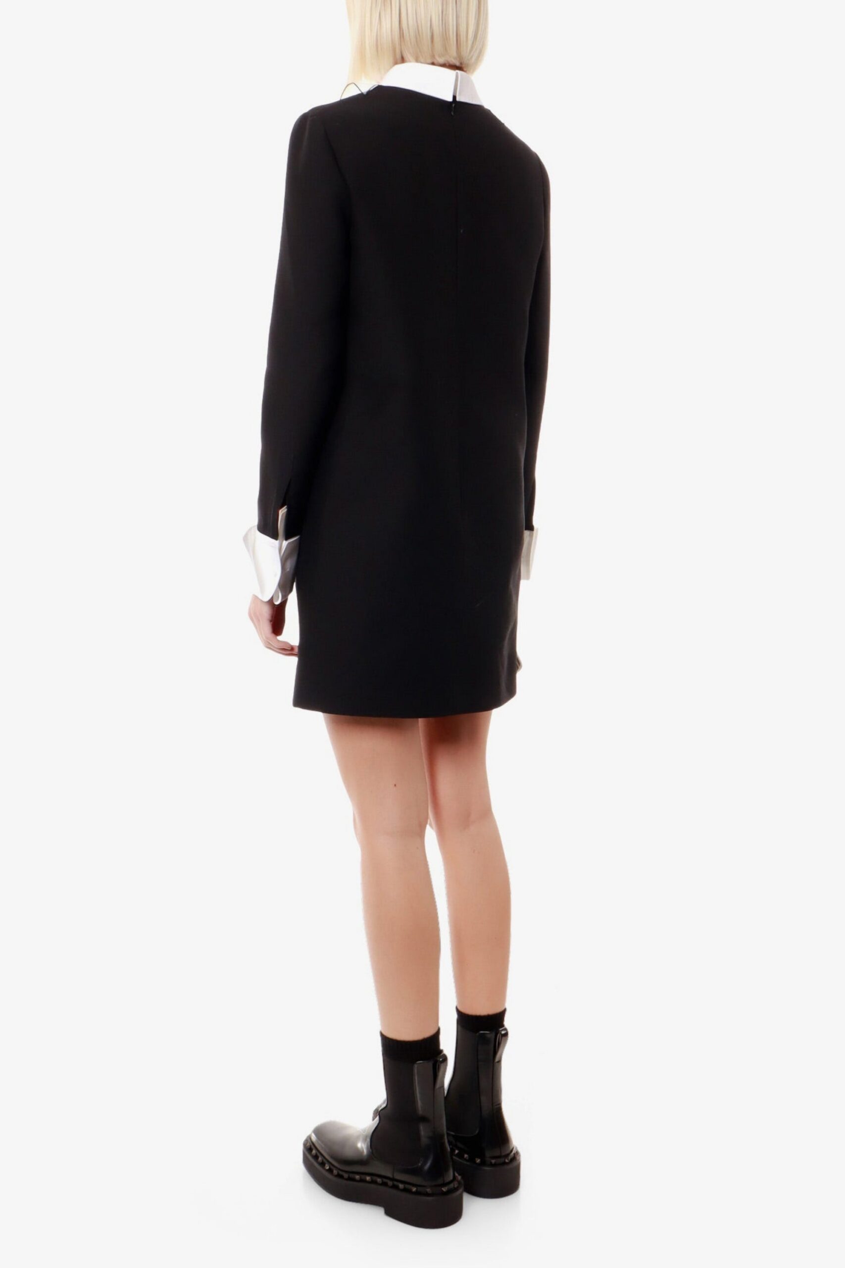 TWO-TONE RUFFLE MINI DRESS FOR PARTY