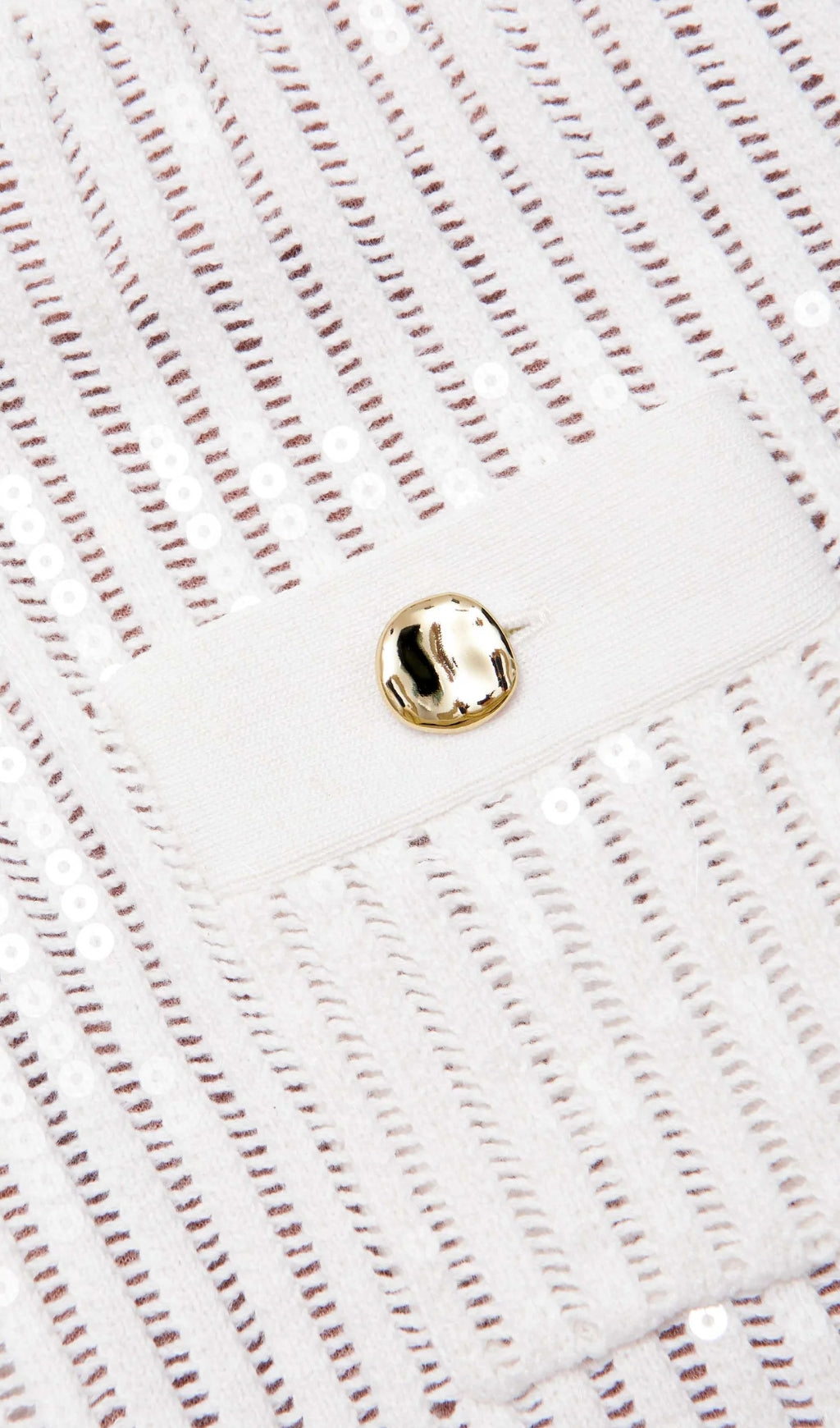 WHITE SEQUIN CROCHET MINI SKIRT FOR PARTY