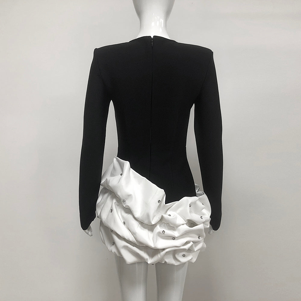 TRACY OCEAN WAVES MINI BLAZER DRESS