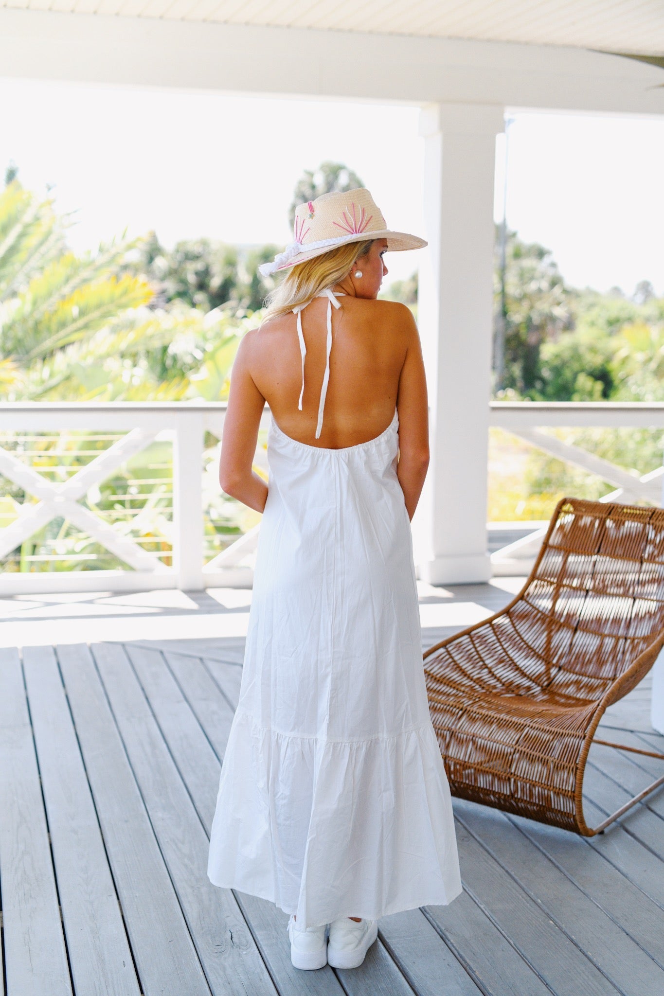 SIDNEY MAXI SUNDRESS FLORAL IVORY SUMMER