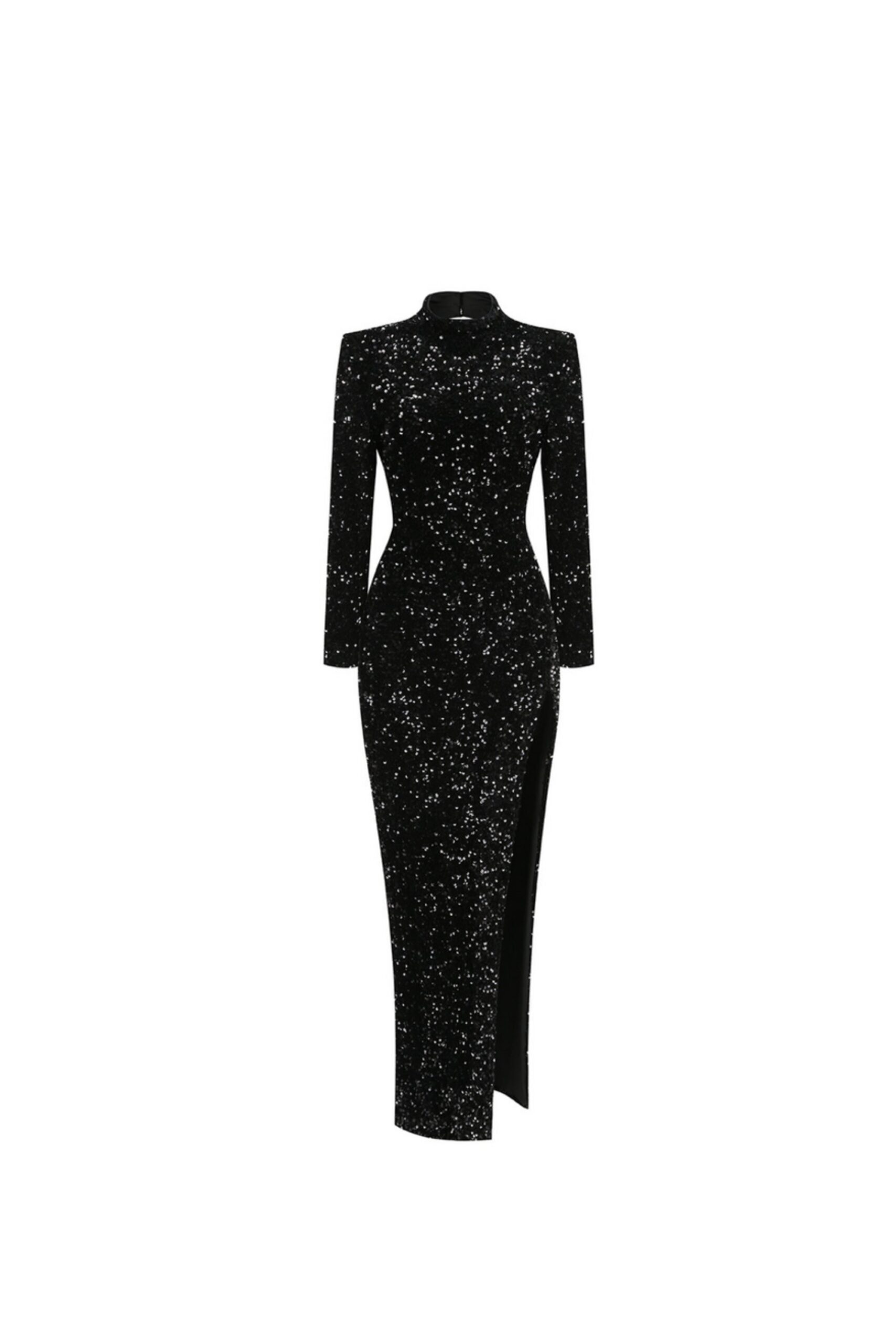 SEQUIN SLIT MAXI DRESS FOR PARTY NIGHTS